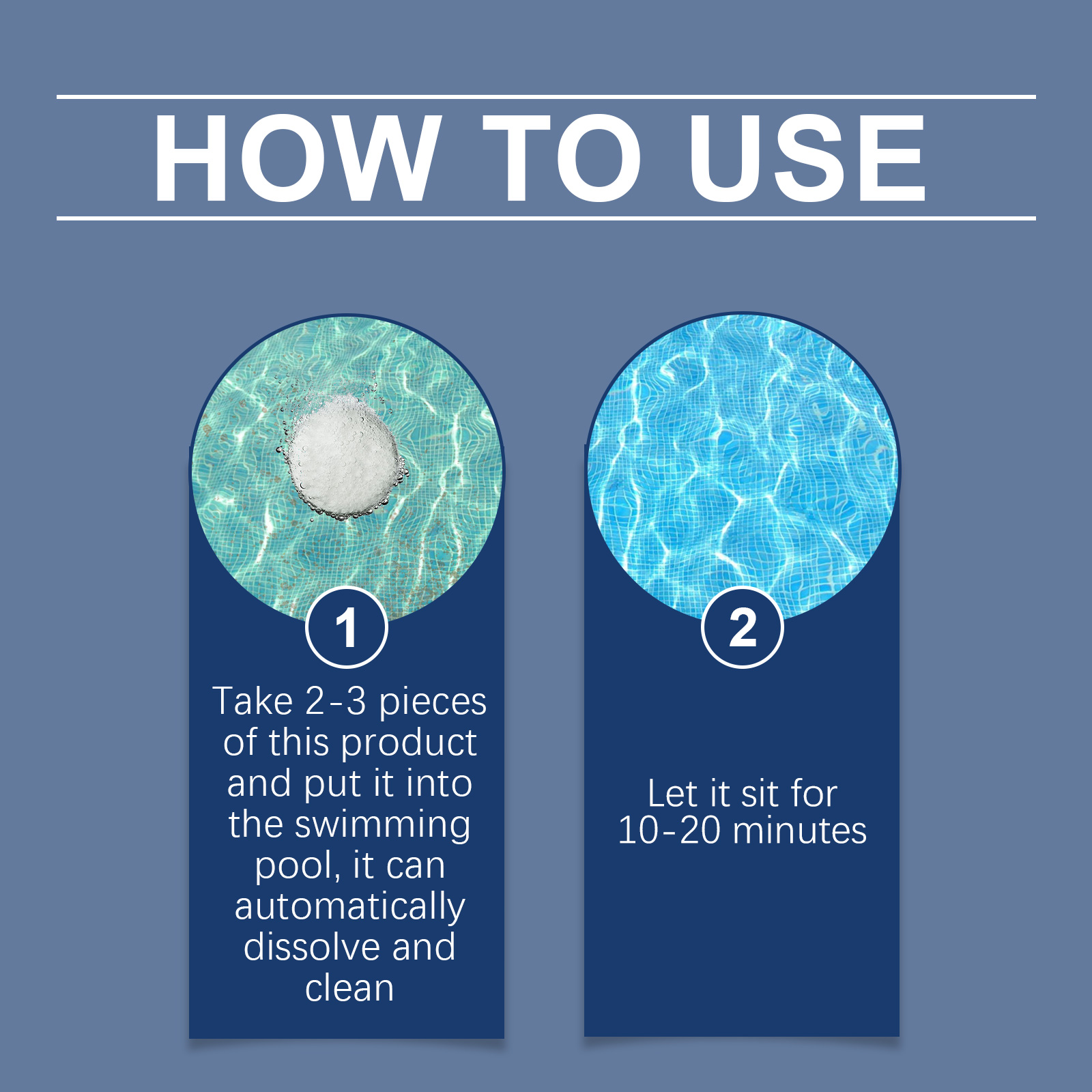Pool Cleaning Effervescent Chlorine Tablet Long-Lasting Effervescent Tablets Water Care Pool Tablets For Hot Tub Water Cleaning ﻿