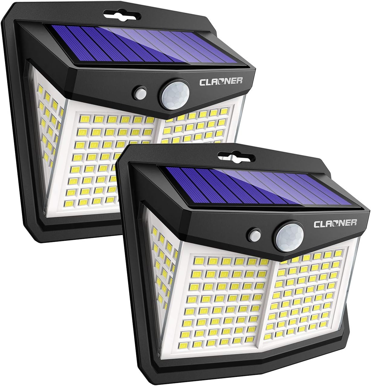 Solar Powered Lights Outdoor, Upgraded Wireless IP65 Solar Motion Sensor Security/Wall Light for Front Door Yard, Garage Garden Fence