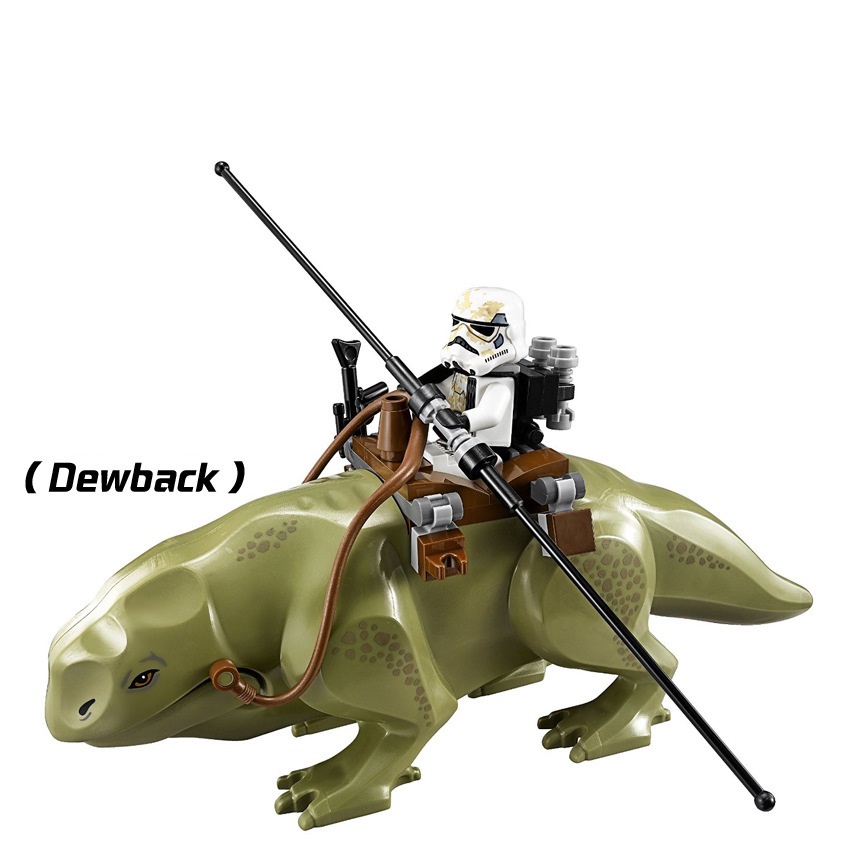 (Jabba) Kids Toys Star Wars Power of the Force Blocks Dewback Jabba Assembled Minifigure Fit Lego