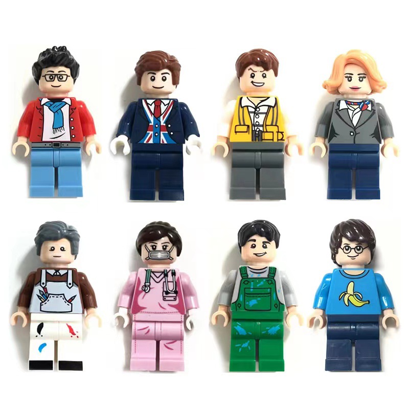(Game) Hot City Action Mini Figures Building Block Engineer Vacation Scene Bricks Toys Gifts for Kids