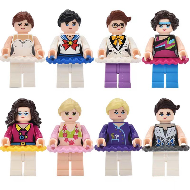 (Game) Hot City Action Mini Figures Building Block Engineer Vacation Scene Bricks Toys Gifts for Kids