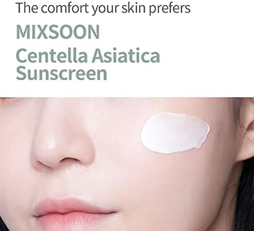 mixsoon Centella Asiatica Sunscreen SPF 50 PA Serum Like Hydrating Face Sunscreen Lightweight Soothing Care Centella Extract Sensitive Dry Skin 50ml