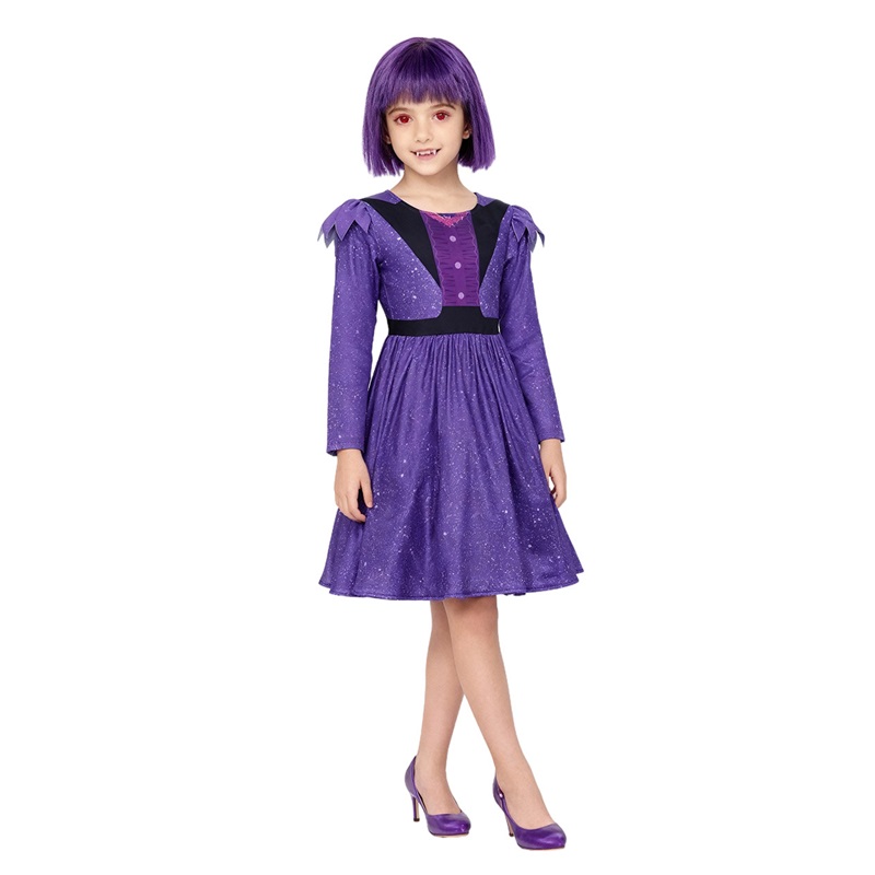 (110CM) Cute Little Witch Dress Vampiress Nana Cosplay Outfit for Halloween Trick or Treat Roleplay Girl