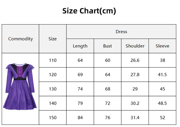 (110CM) Cute Little Witch Dress Vampiress Nana Cosplay Outfit for Halloween Trick or Treat Roleplay Girl