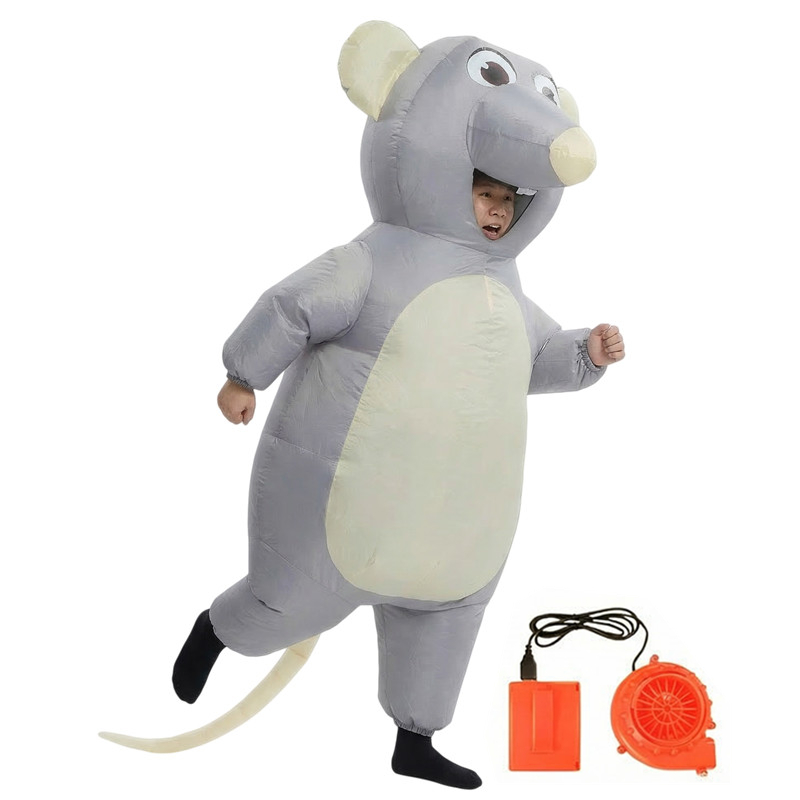 (160~190 cm) Children Inflatable Mouse Party Costume for Halloween Cosplay Men's and Women's Holiday Carnival Funny Party Costumes Adult