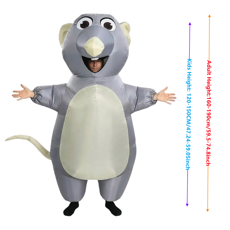 (160~190 cm) Children Inflatable Mouse Party Costume for Halloween Cosplay Men's and Women's Holiday Carnival Funny Party Costumes Adult