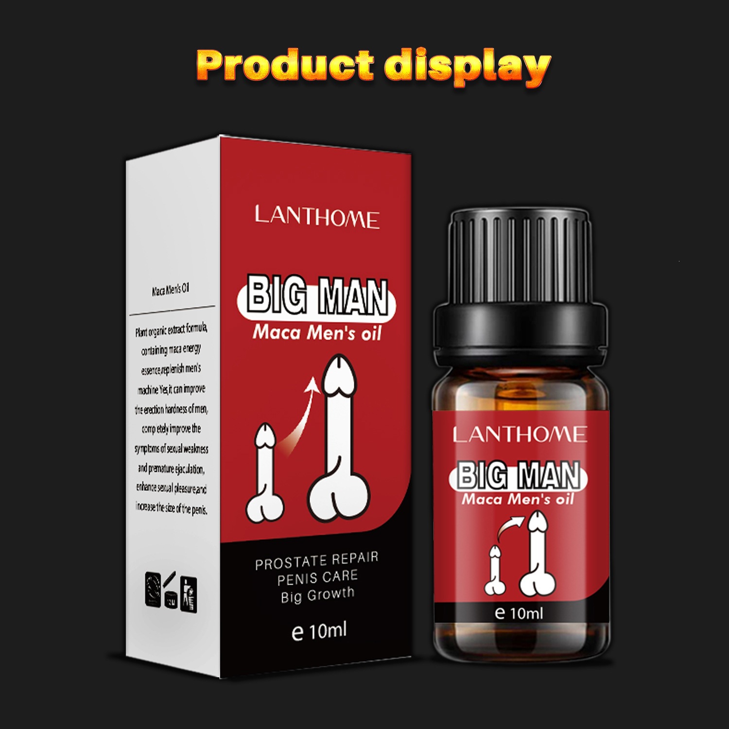 Men‘s Oil 10ml Personal Care Massage Oil for Gentle Body Care Home Use