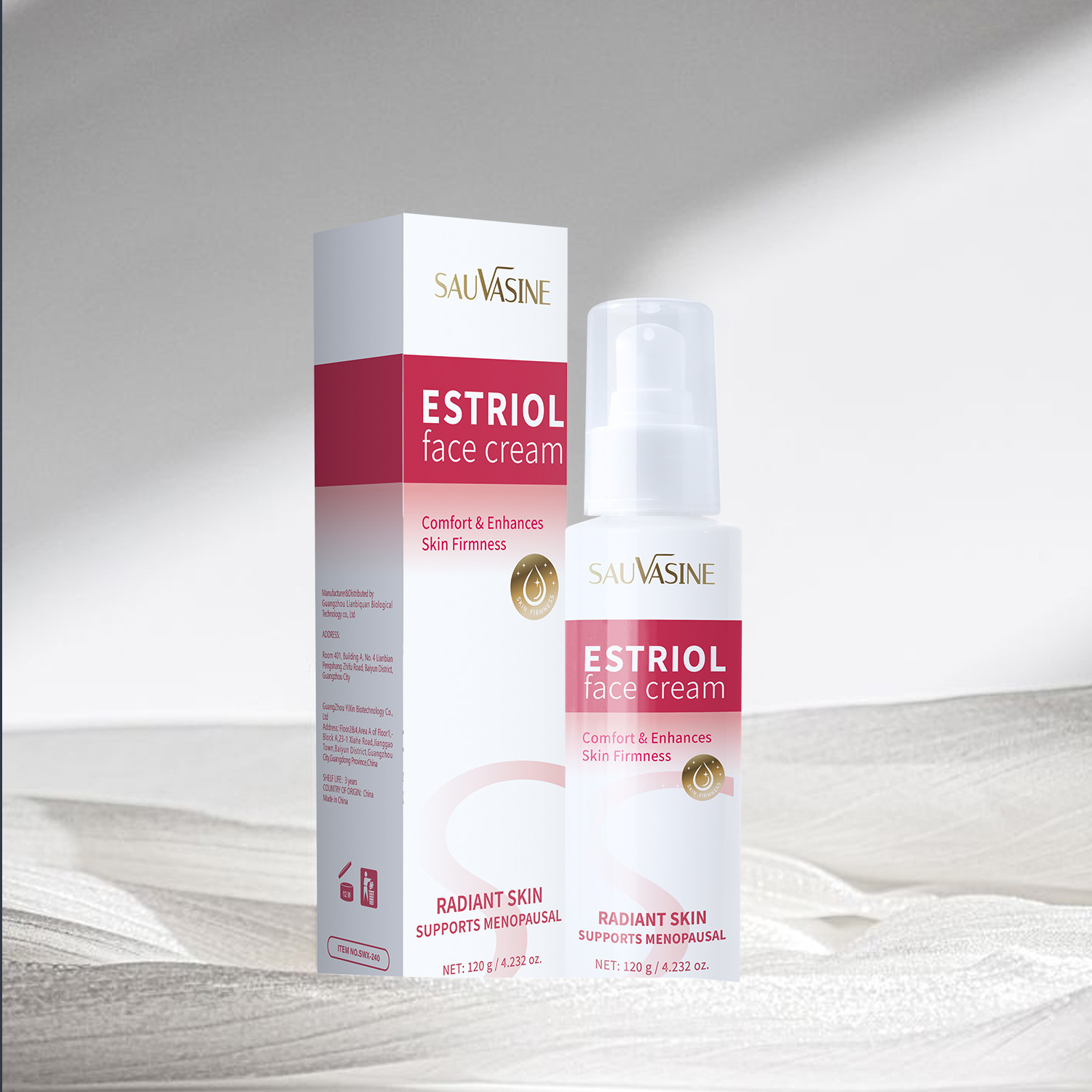 Estriol Face Cream Hormone Balancing Firming Moisturising Skin Care for Daily Home Use Natural 120g