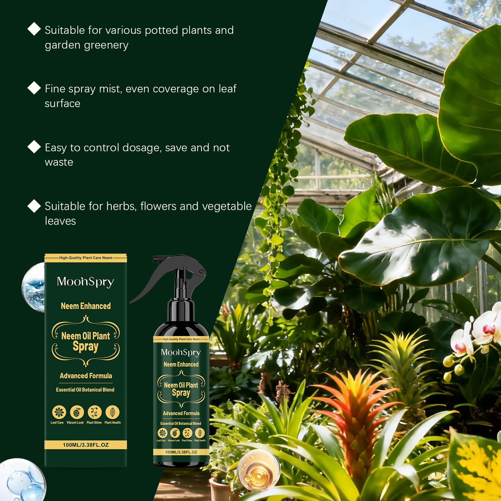 Neem Oil Plant Spray Gentle Nourishing Portable Care for Daily Home Use Natural