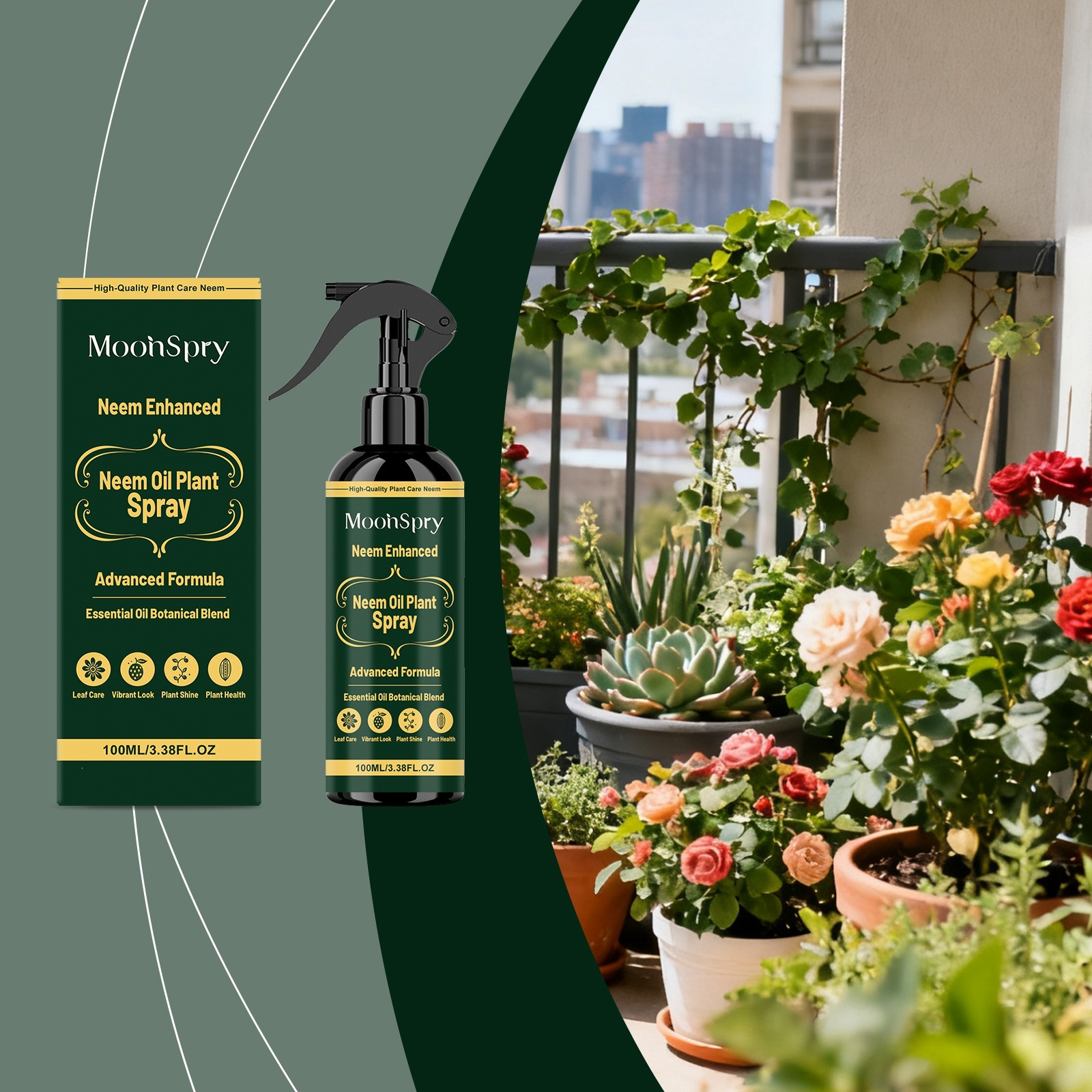 Neem Oil Plant Spray Gentle Nourishing Portable Care for Daily Home Use Natural