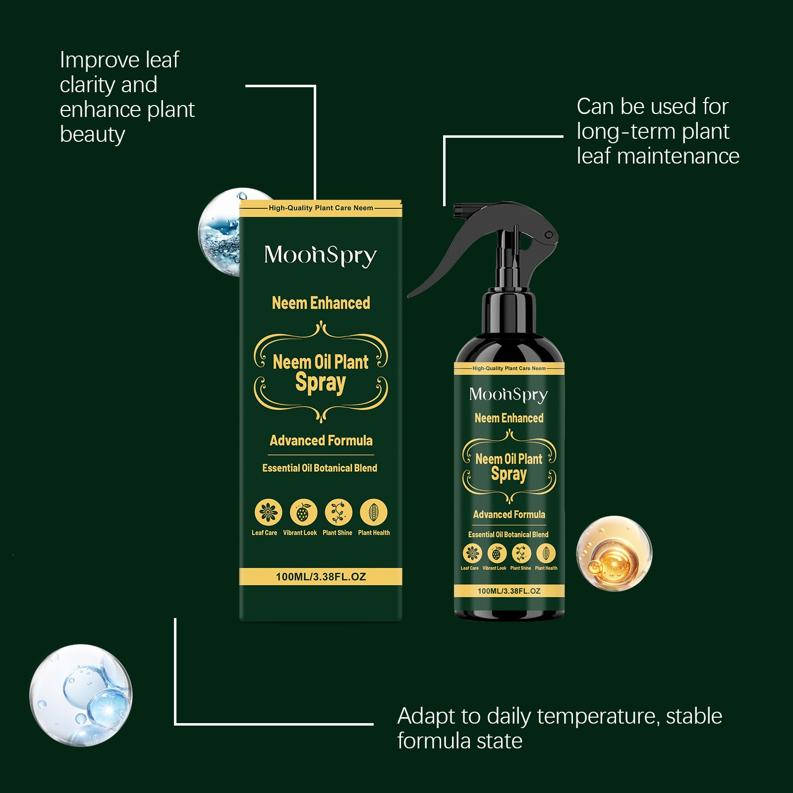 Neem Oil Plant Spray Gentle Nourishing Portable Care for Daily Home Use Natural