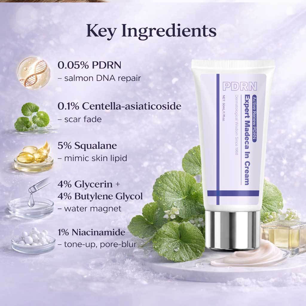 Centella Asiatica PDRN Active Revitalizing Cream For Skin Soothing Repairing And Daily Face Moisturizer 50ml