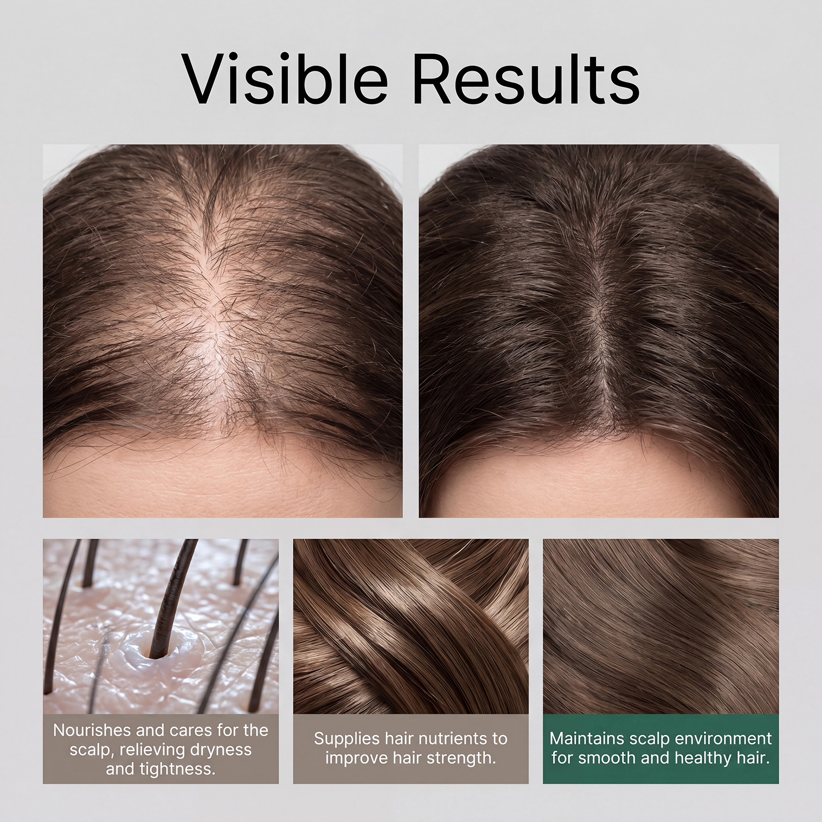 Hair Care Roller Essence Refriable Texture Quick Absorption By Massage Reduce Frizz Daily Scalp Maintenance