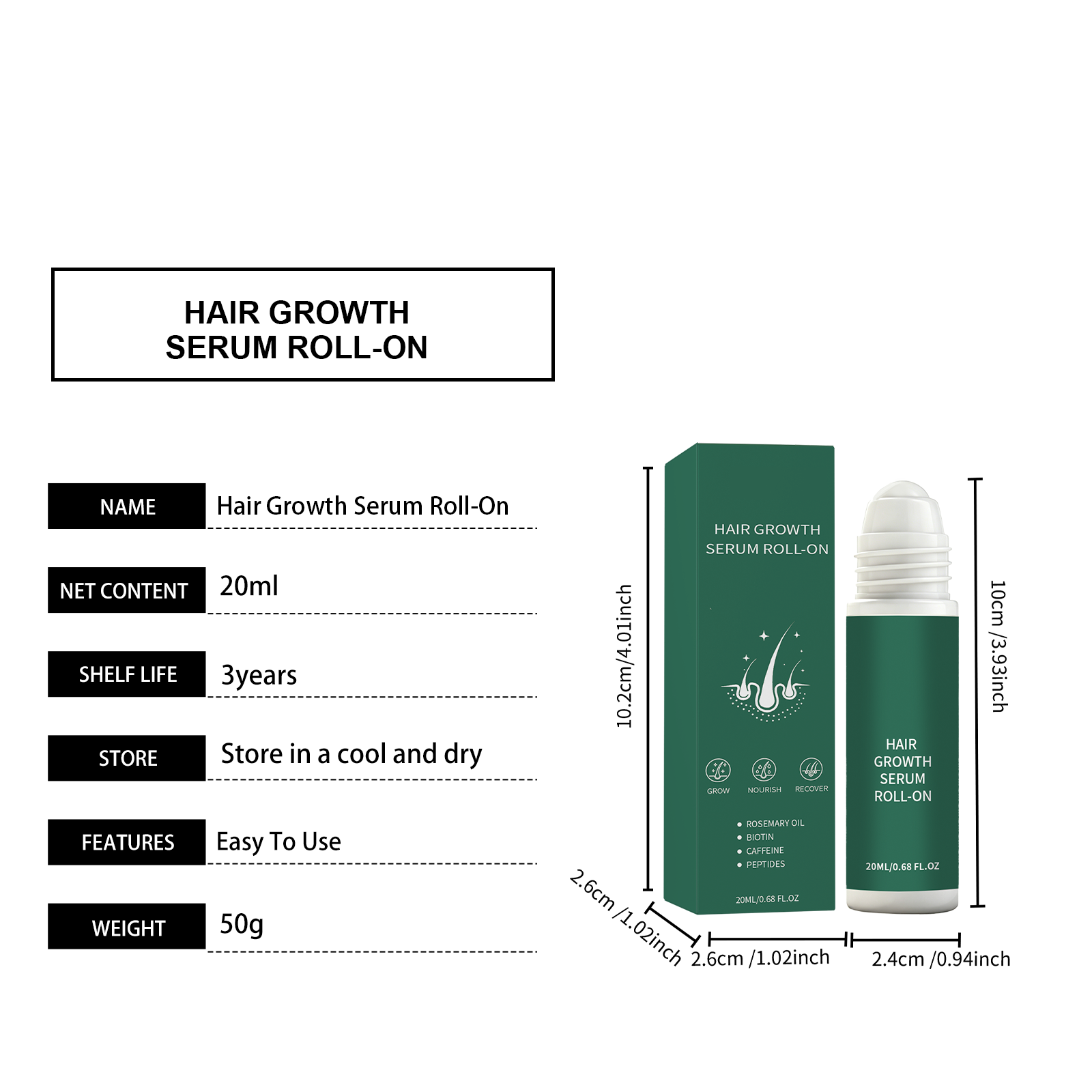Hair Care Roller Essence Refriable Texture Quick Absorption By Massage Reduce Frizz Daily Scalp Maintenance