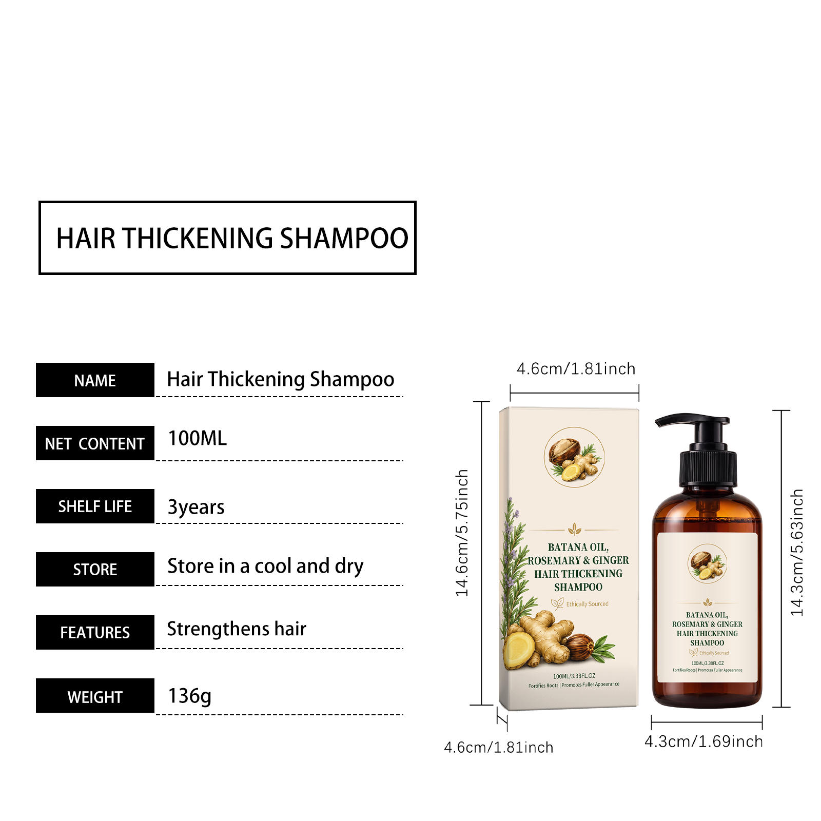 Batana Oil Hair Growth Shampoo Nourish Firm Repair Oil Control Men Women Daily Scalp Clean Care