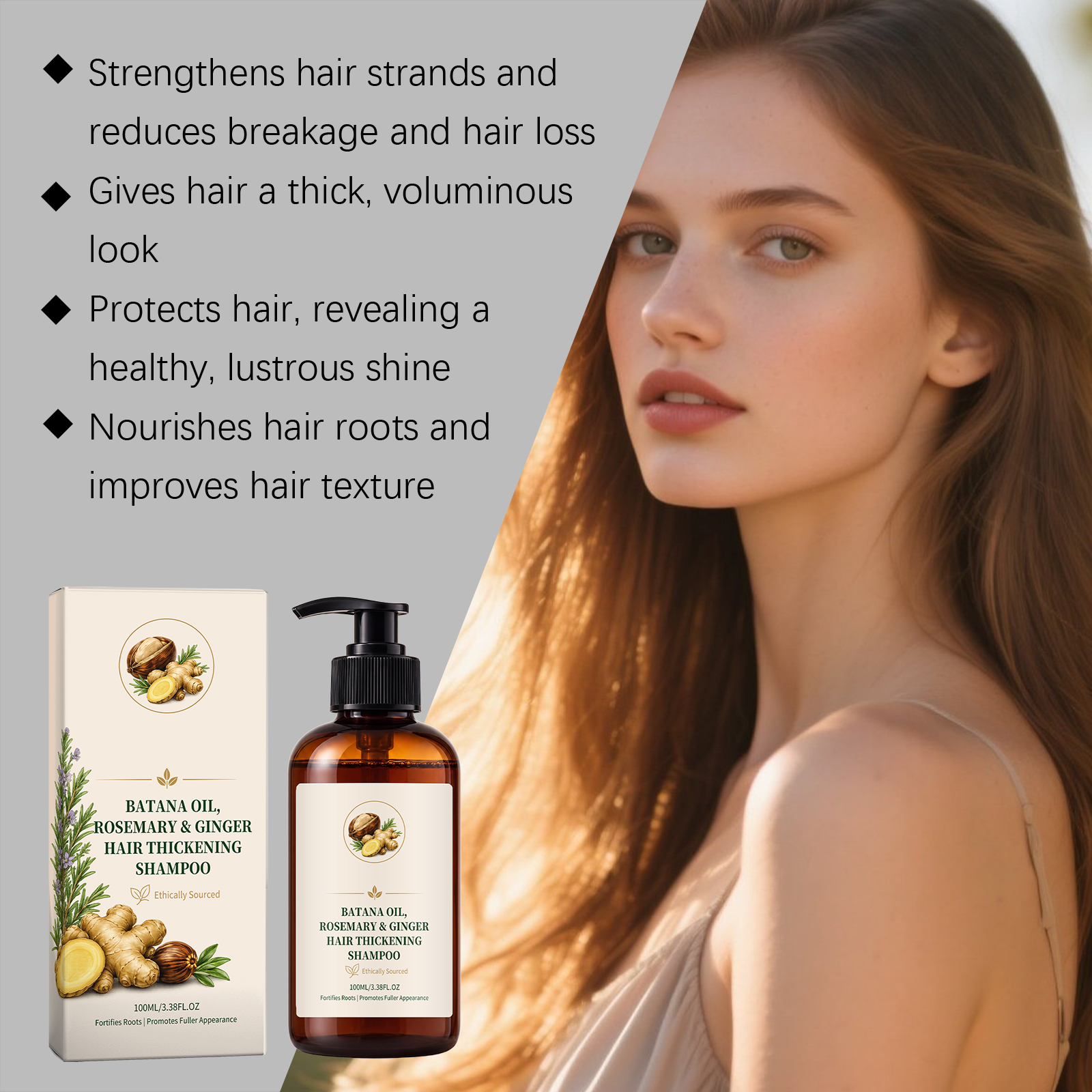 Batana Oil Hair Growth Shampoo Nourish Firm Repair Oil Control Men Women Daily Scalp Clean Care