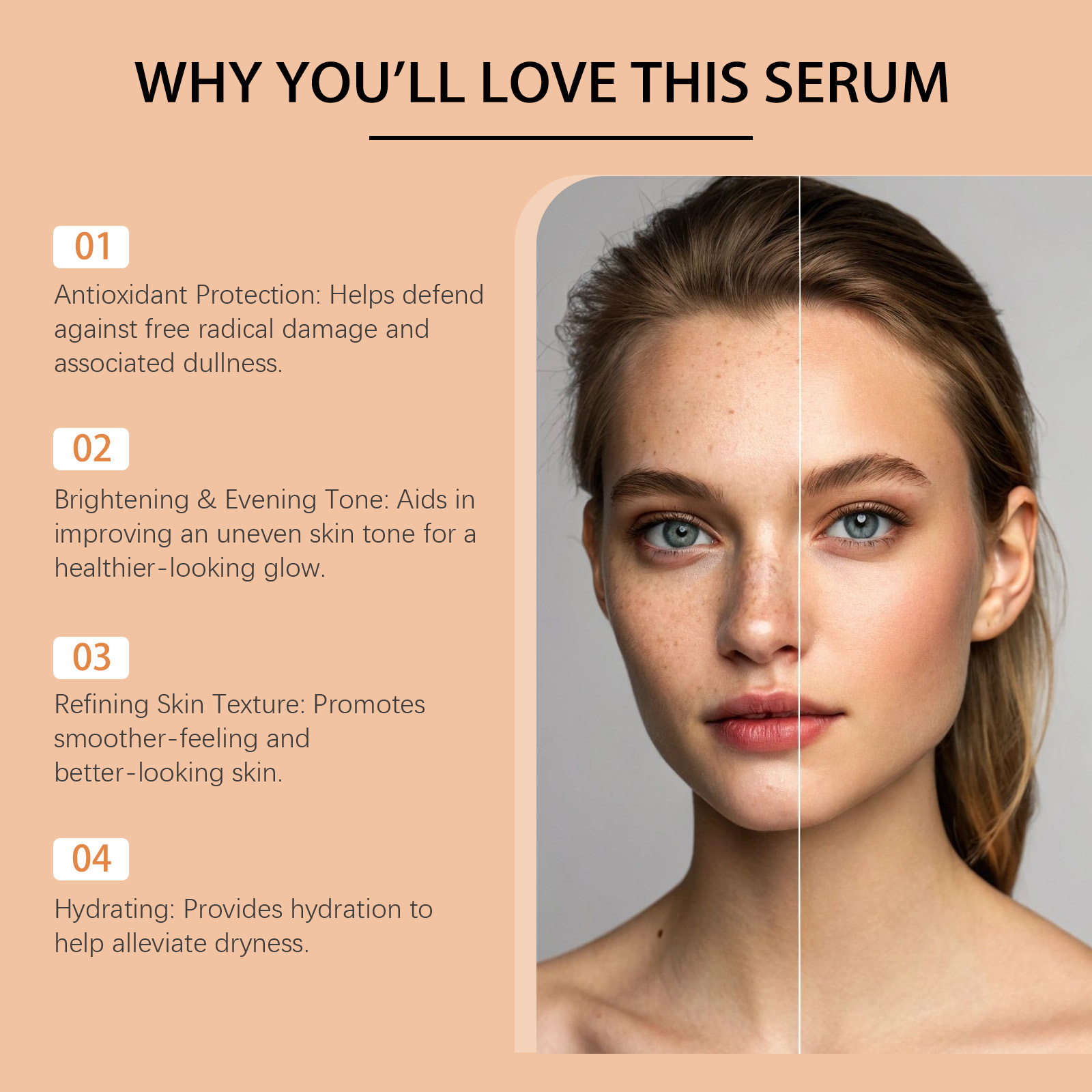 Vitamin C Serum Mild Hydrate Light Soft Fast Absorb Bright Complexion Nourish Dermis Facial Care
