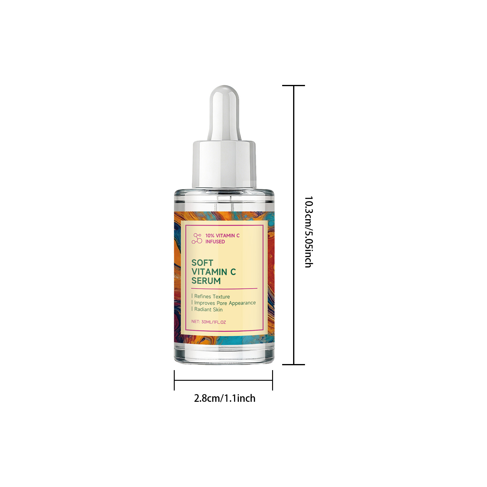 Vitamin C Serum Mild Hydrate Light Soft Fast Absorb Bright Complexion Nourish Dermis Facial Care