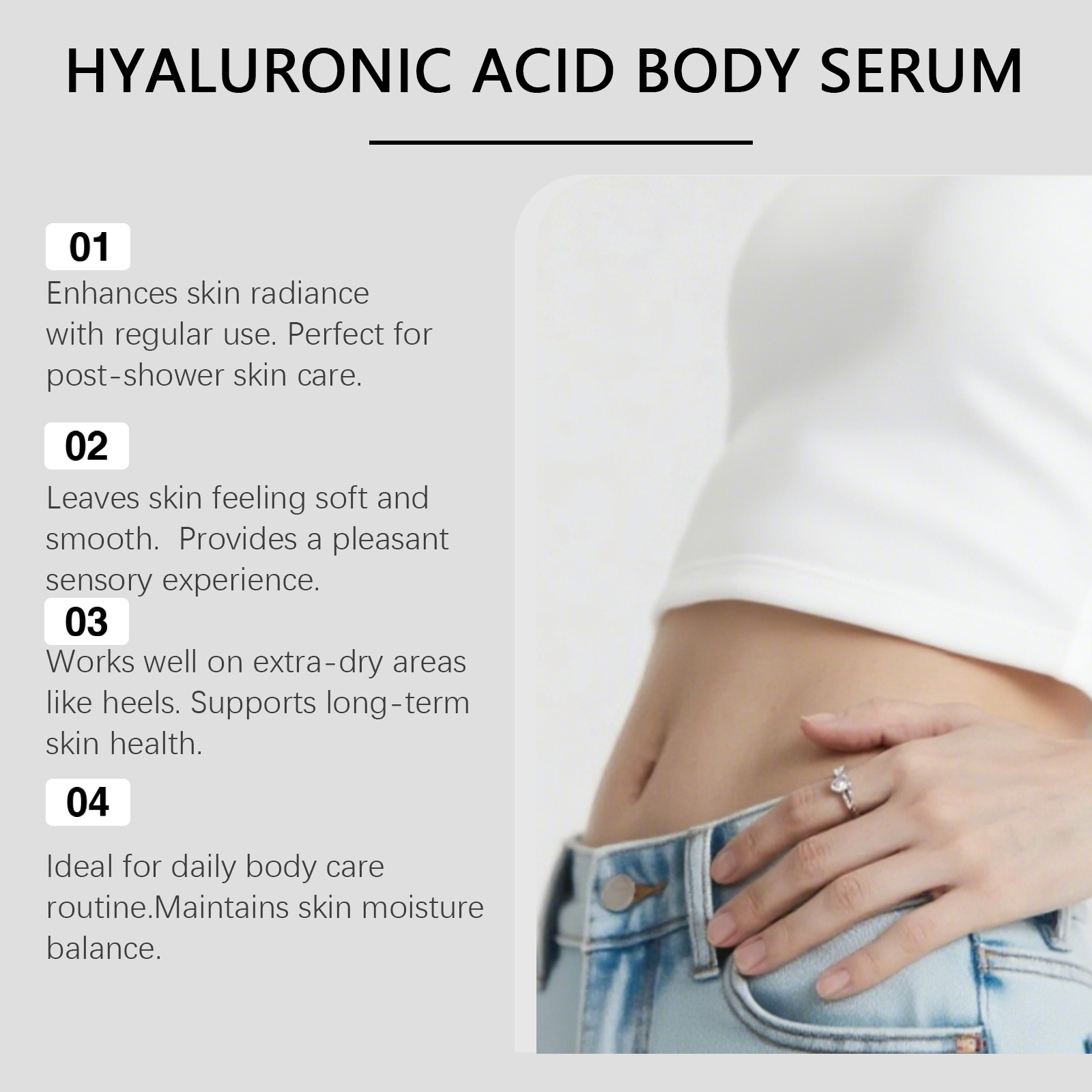 Body Moisturizing Essence Liquid Mild Rich Nourishing Tender Hydrated Smooth Elastic Daily Skin Coating Care