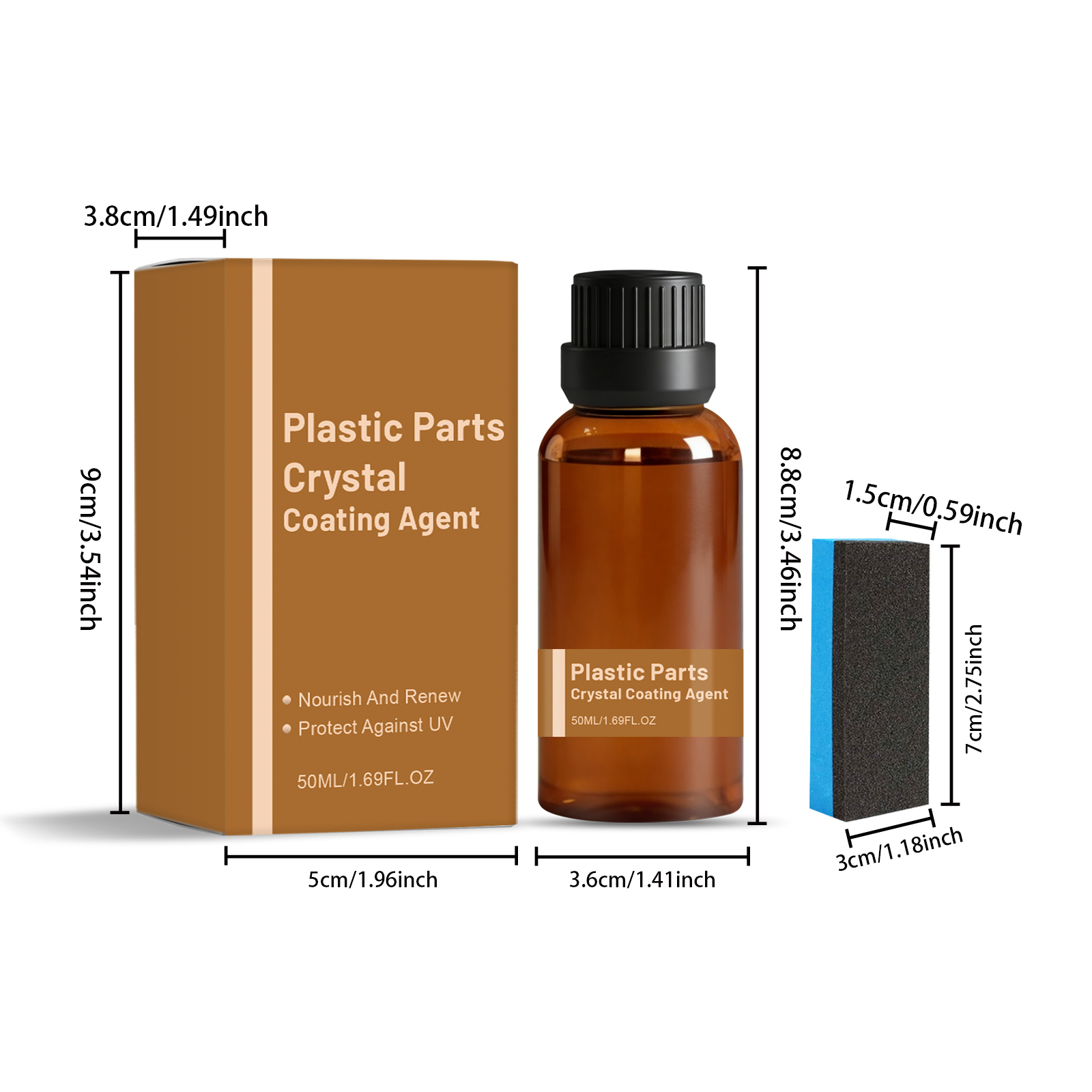 Car Plastic Care Agent Clean Remove Stains Bright Renew Wipe Film Protect Interior Plastic Surface Material