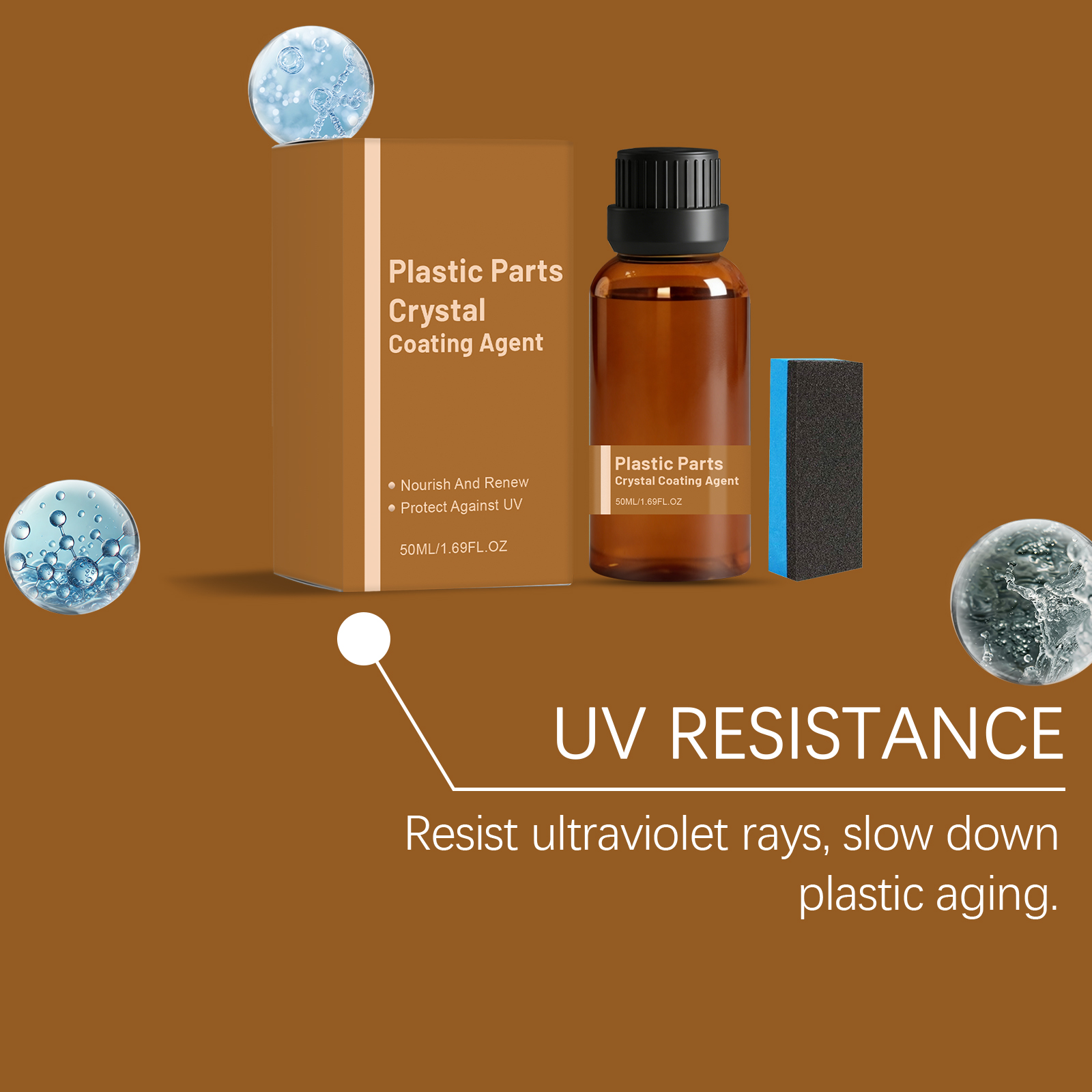 Car Plastic Care Agent Clean Remove Stains Bright Renew Wipe Film Protect Interior Plastic Surface Material