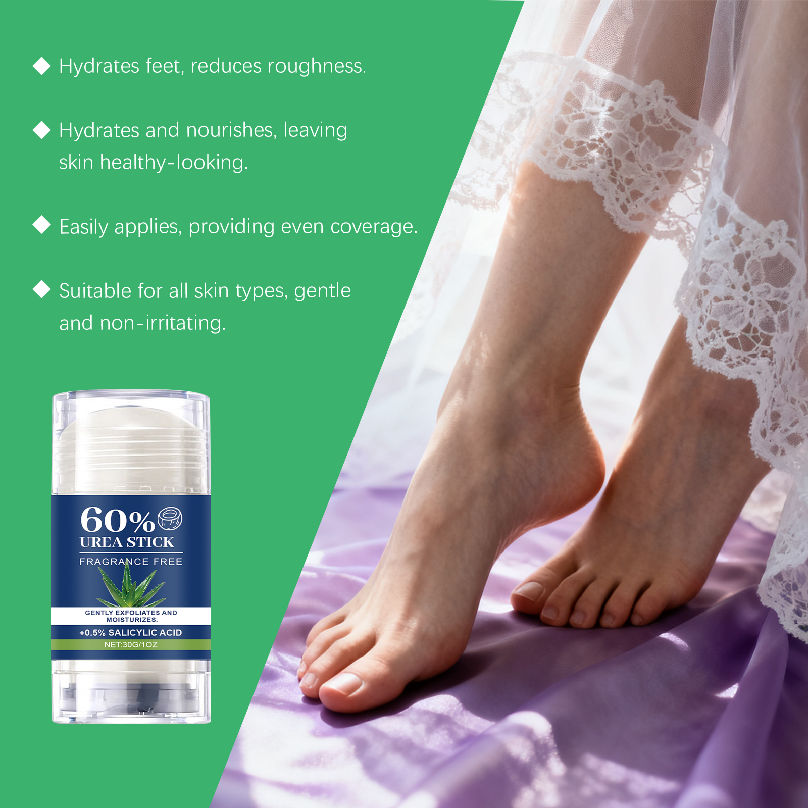 Foot Protection Balm Daily Moisturizing Hydrating Refreshing Comfortable Portable Massage Skin Care For Feet