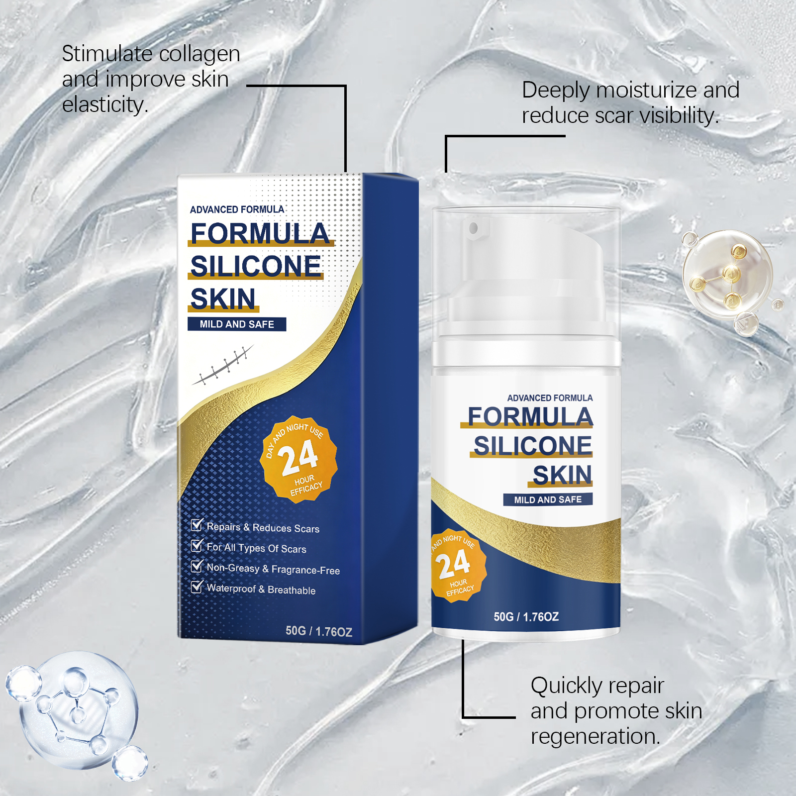 Skin Brightening Gel Mild Formula Lightweight Fast Absorbing Soft Moist Smooth Daily Skin Care