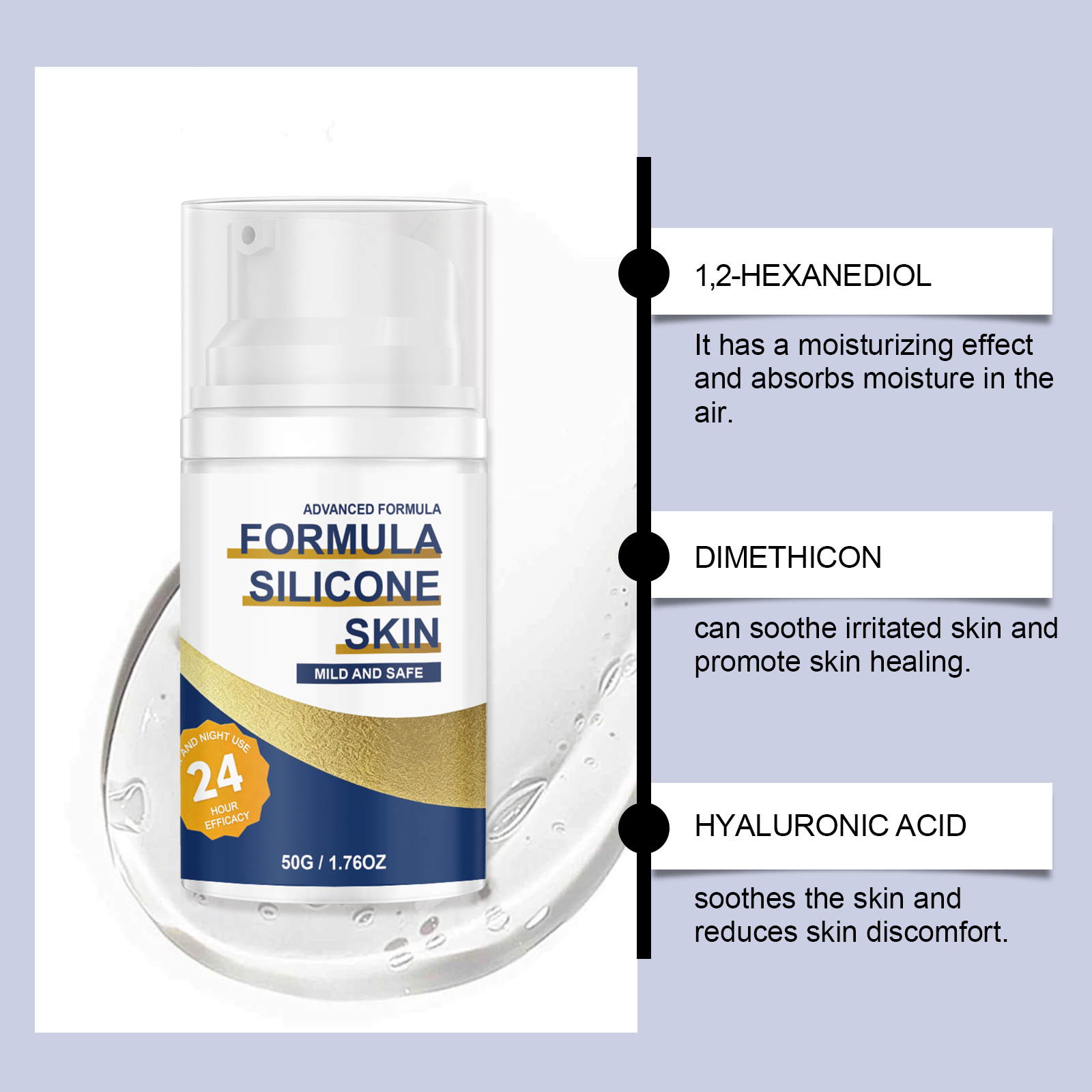 Skin Brightening Gel Mild Formula Lightweight Fast Absorbing Soft Moist Smooth Daily Skin Care