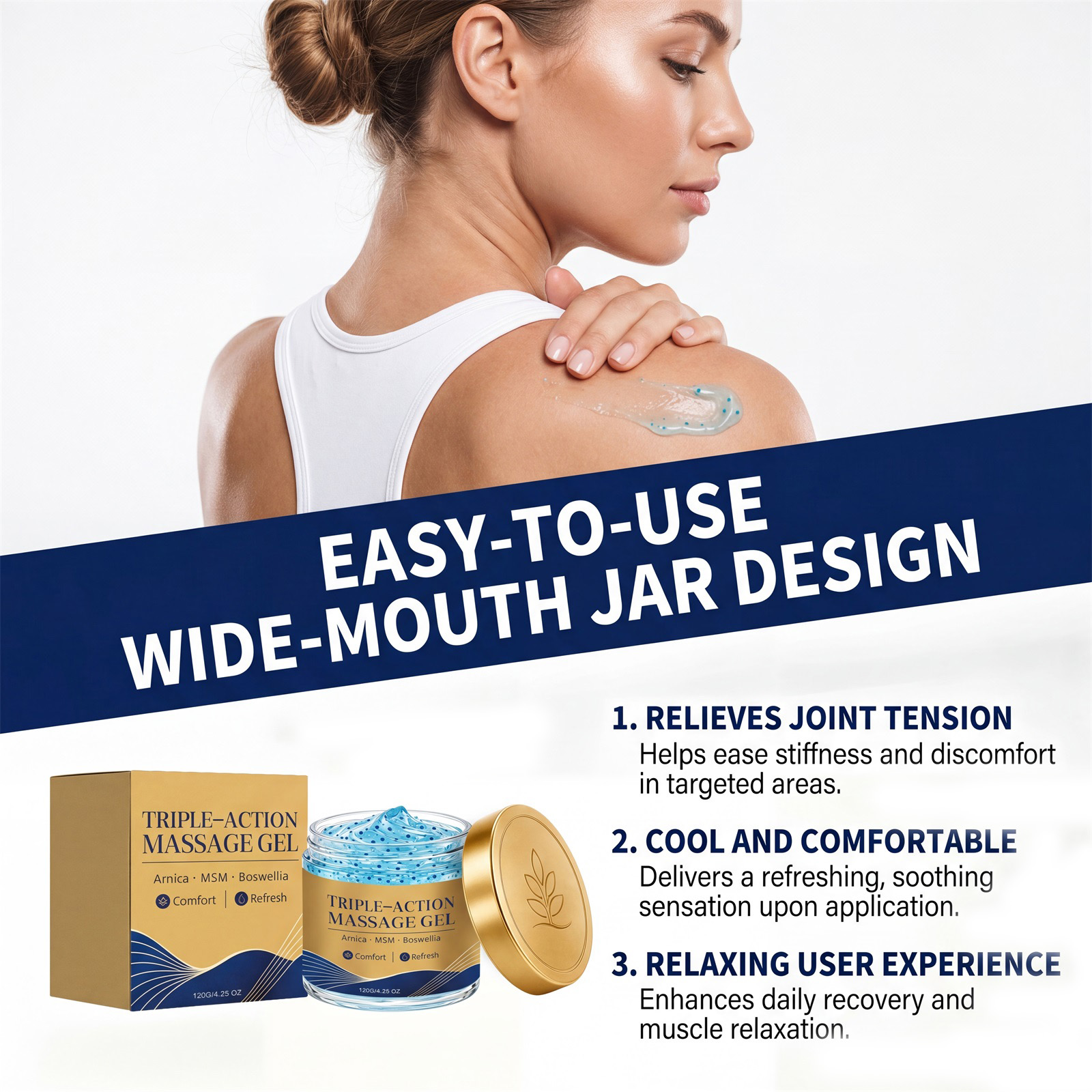 Triple Joint Care Massage Gel Deep Muscle Relief Body Topical Skin Health Treatment Cream