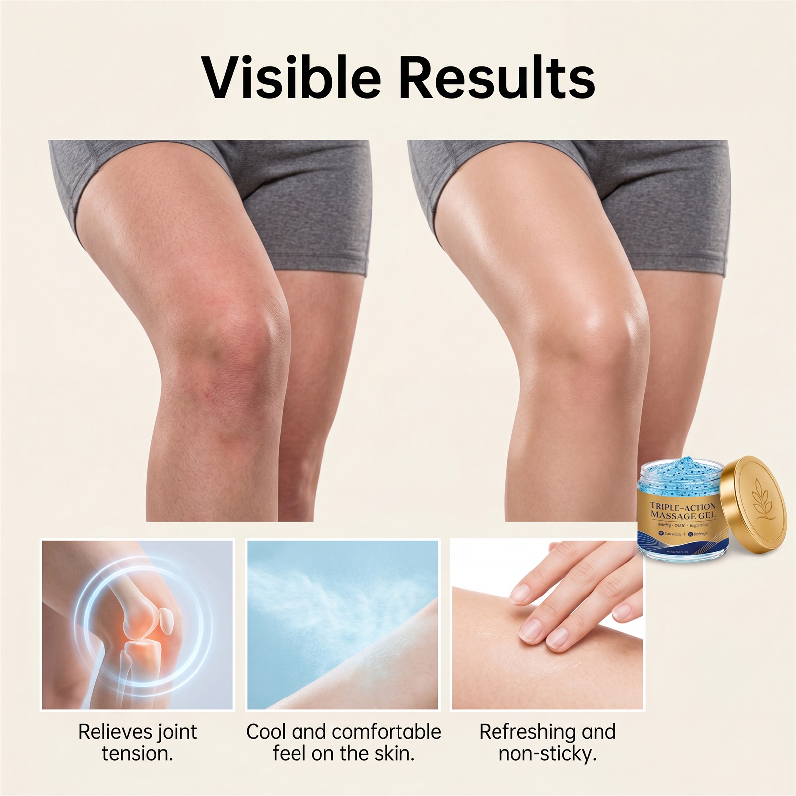 Triple Joint Care Massage Gel Deep Muscle Relief Body Topical Skin Health Treatment Cream