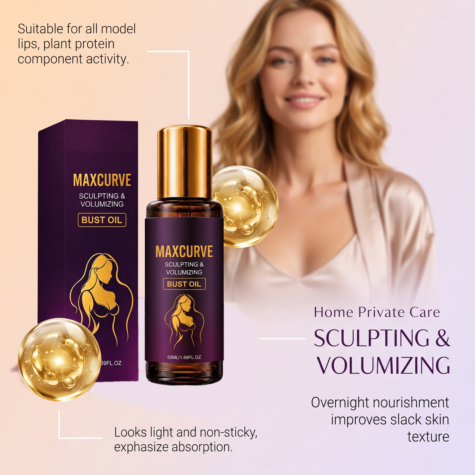 Chest Care Oil Mild Ingredients Nourish Chest Skin Elastic Comfort Fresh Non Greasy Daily Smear Oil