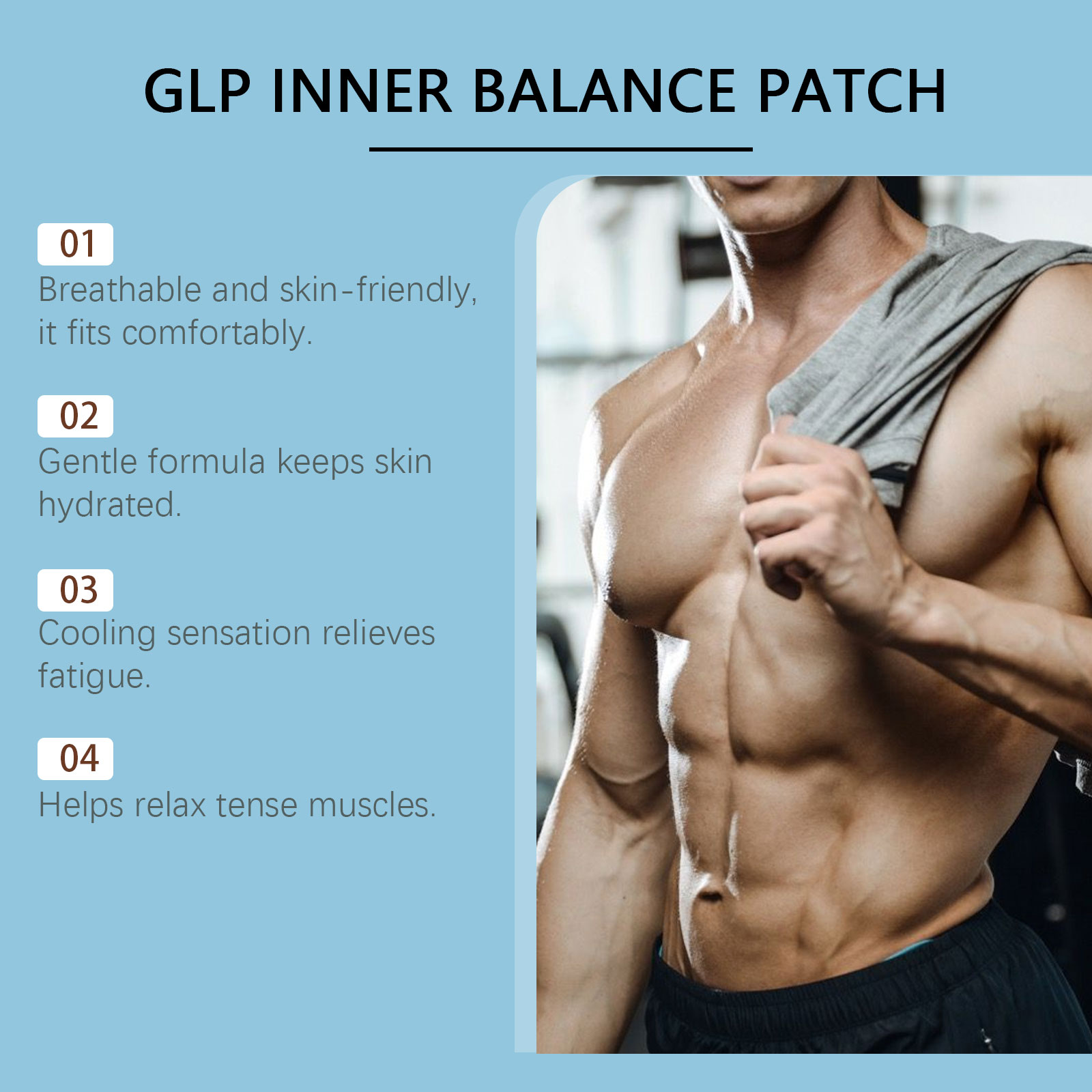 Body Care Patch Mild Care Ease Muscle Tension Cool Breathable Comfort Anti-Stuffy Portable Easy Use