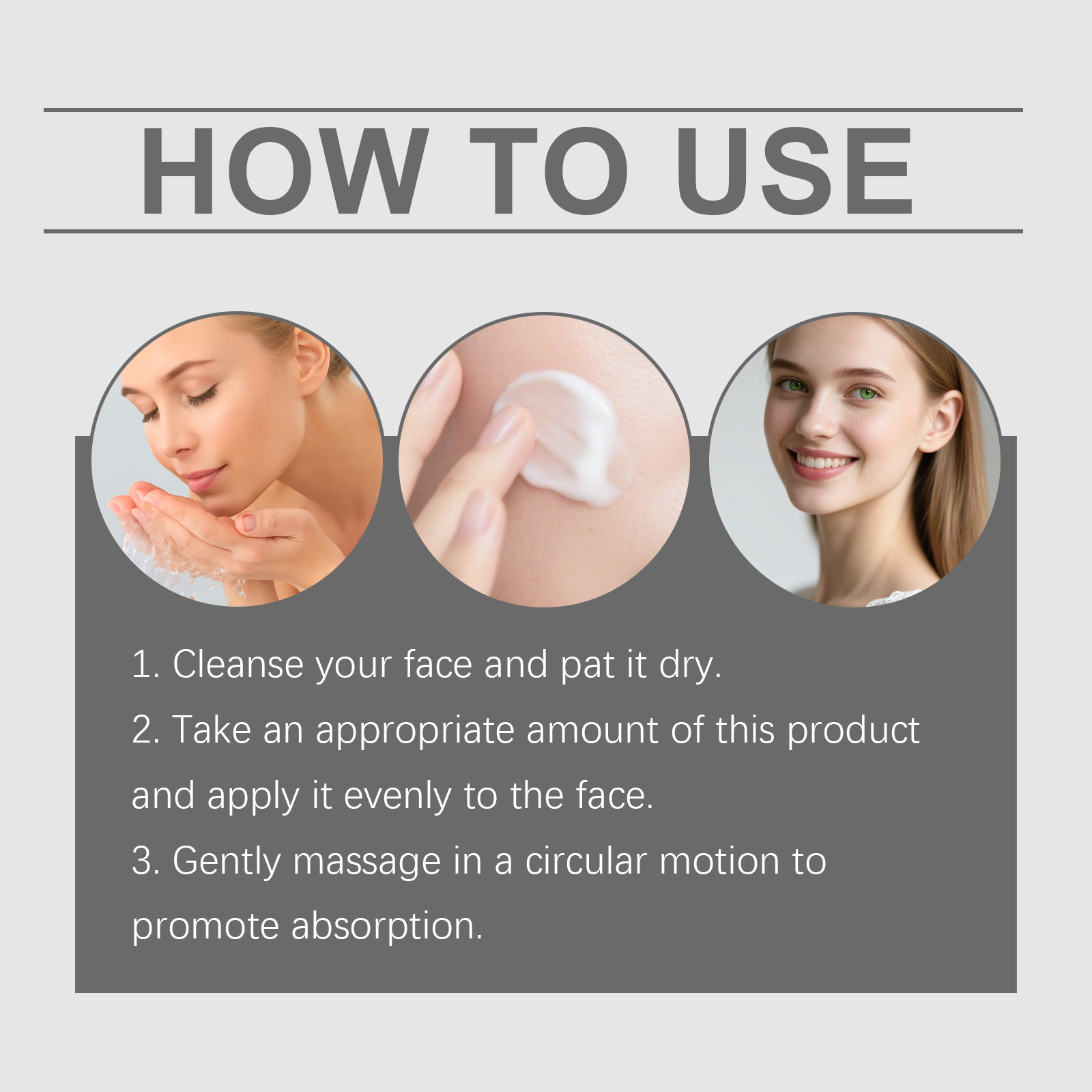 Moisturizing Nourishing Cream Mild Skin-Friendly Refreshing Non-Greasy Light Texture Easy Smearing Daily Facial Skin Care