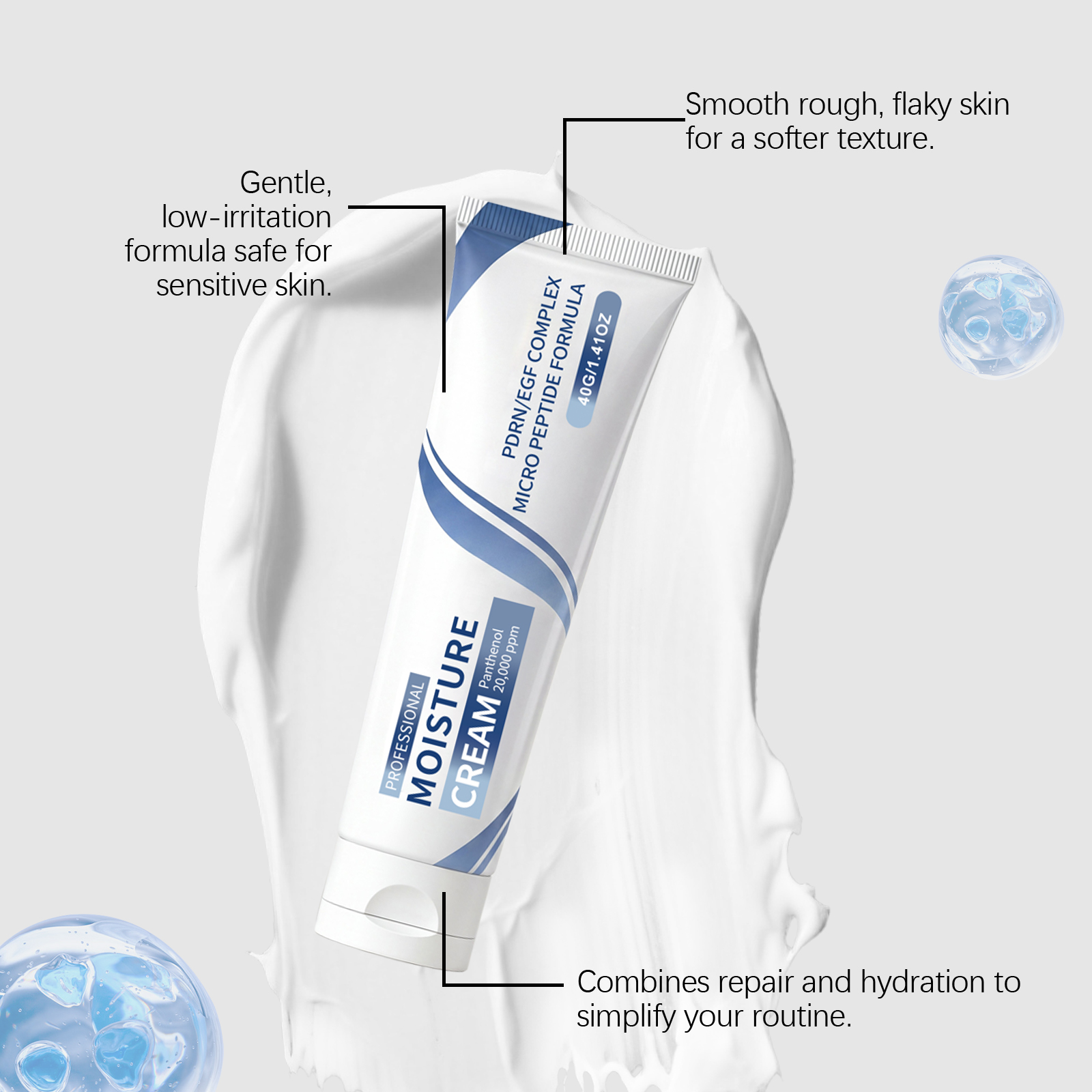 Moisturizing Nourishing Cream Mild Skin-Friendly Refreshing Non-Greasy Light Texture Easy Smearing Daily Facial Skin Care