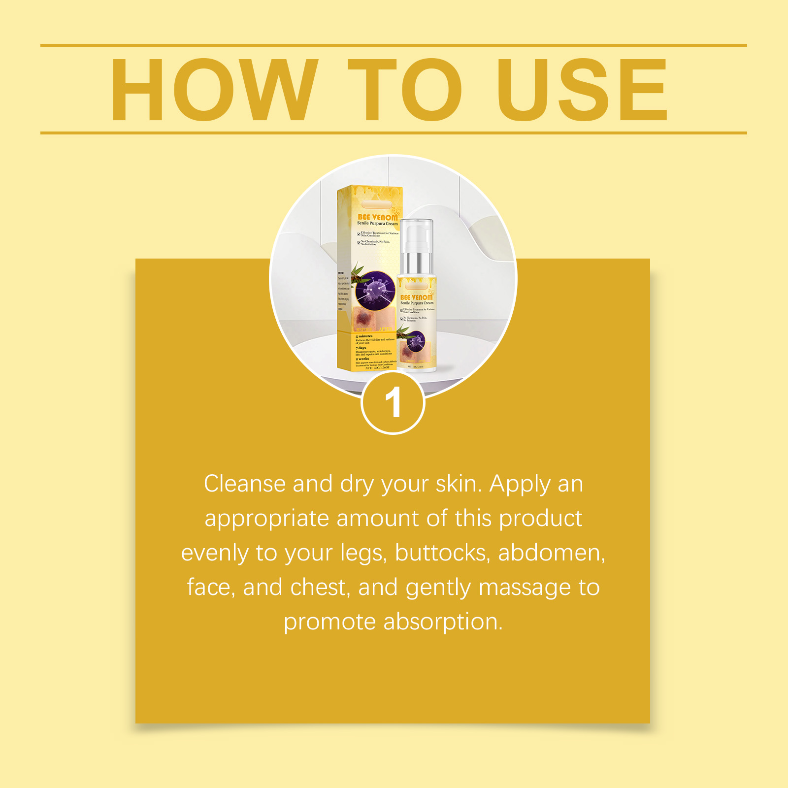 Bee Venom Moisturizing Cream Mild Soft Care Skin Delicate Texture Nourish Hydrate Easy Smear Skin Essence
