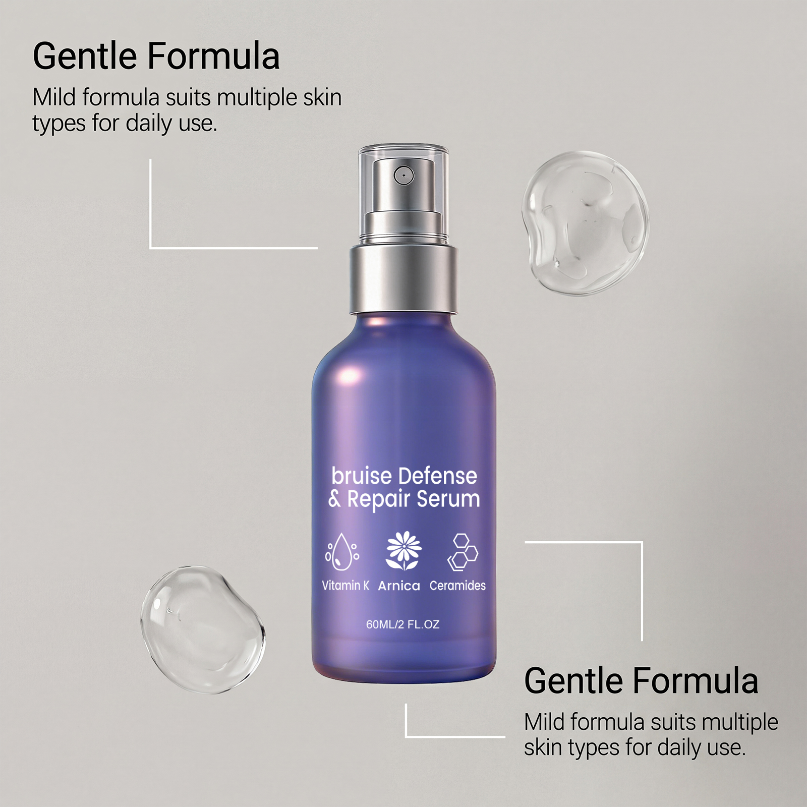 Body Essence Spray Herbal Ingredients Gentle Care Smooth Delicate Glossy Moisturizing Essence Water Skin