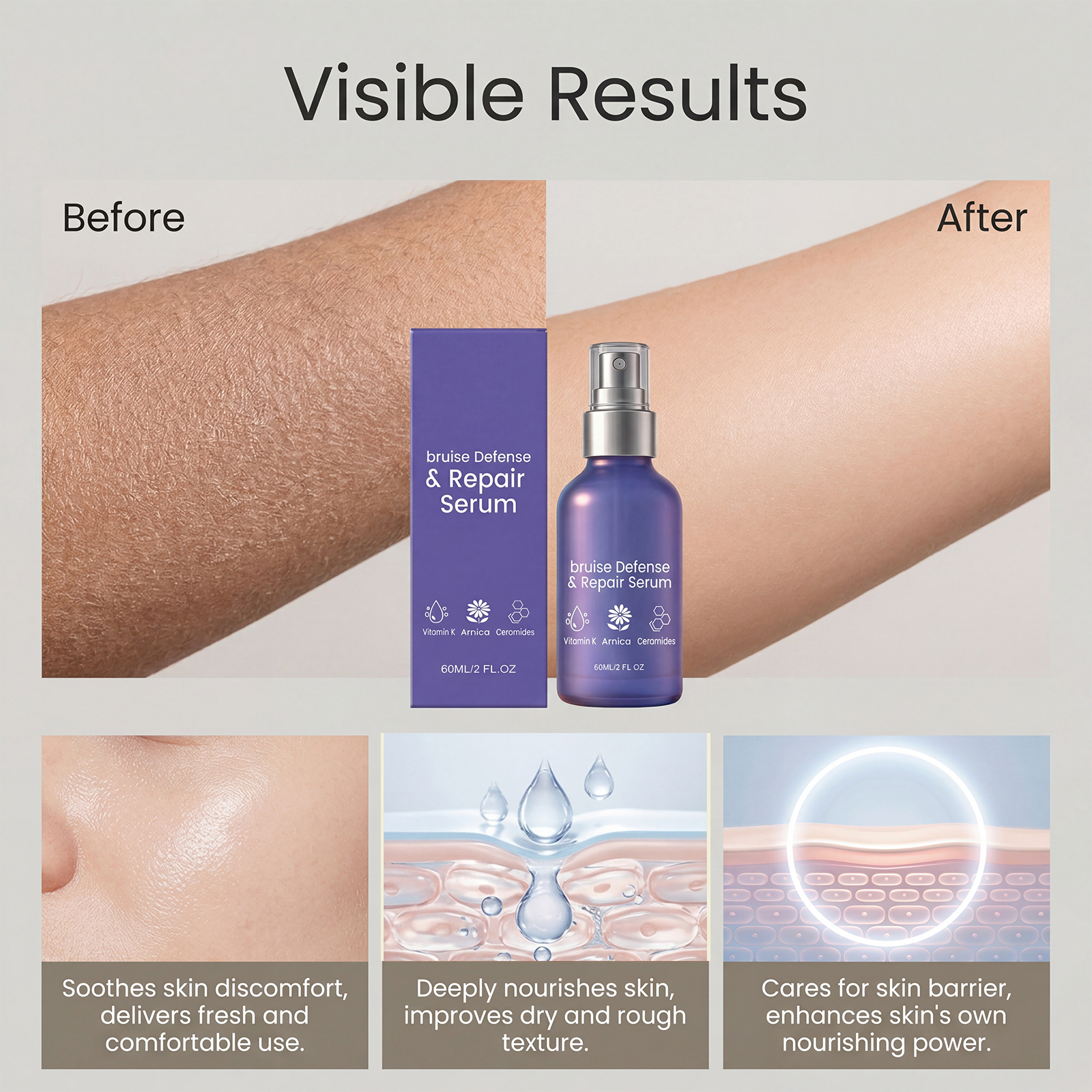 Body Essence Spray Herbal Ingredients Gentle Care Smooth Delicate Glossy Moisturizing Essence Water Skin