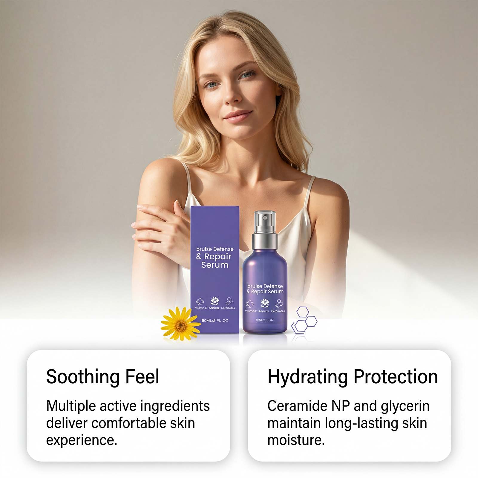 Body Essence Spray Herbal Ingredients Gentle Care Smooth Delicate Glossy Moisturizing Essence Water Skin