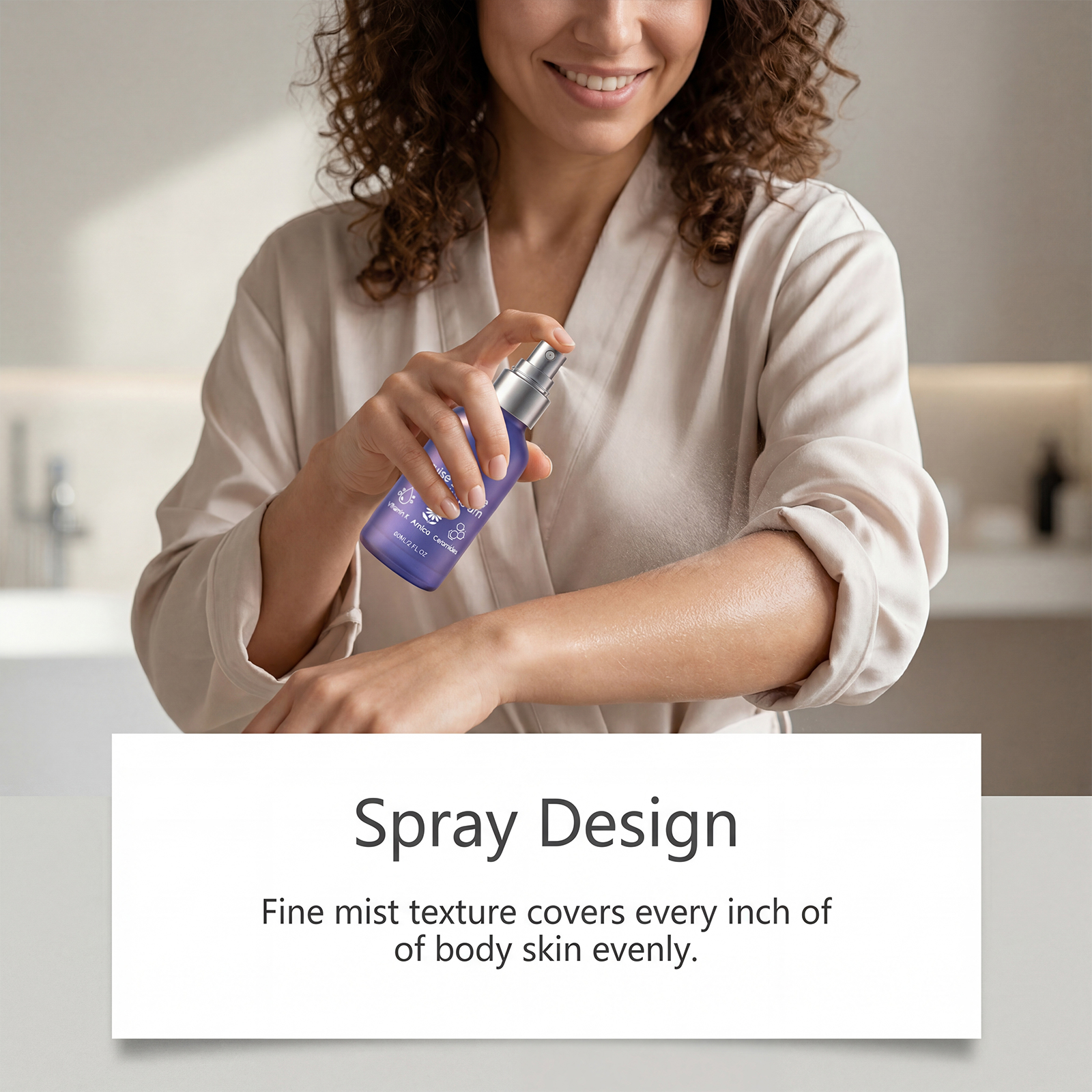 Body Essence Spray Herbal Ingredients Gentle Care Smooth Delicate Glossy Moisturizing Essence Water Skin