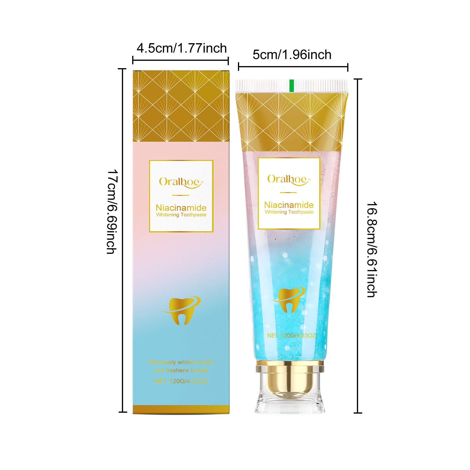 Brightening Toothpaste Daily Gentle Care Remove Stains Brighten Fresh Reduce Odor Protect Oral Cavity