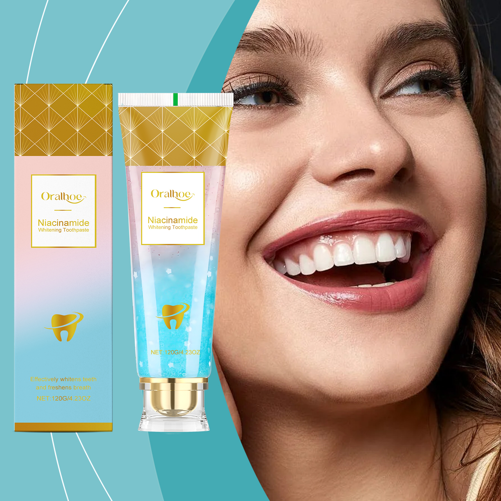 Brightening Toothpaste Daily Gentle Care Remove Stains Brighten Fresh Reduce Odor Protect Oral Cavity