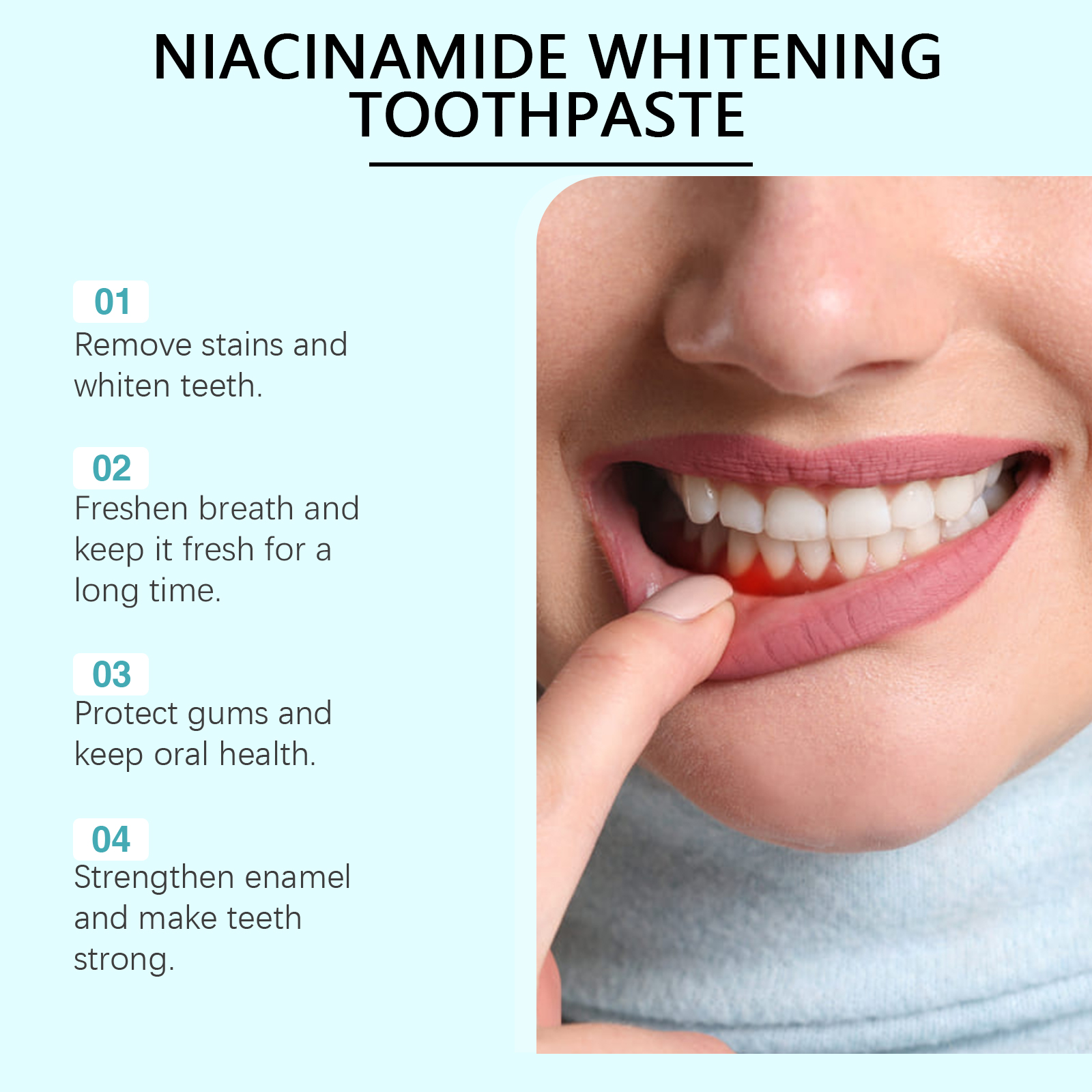Brightening Toothpaste Daily Gentle Care Remove Stains Brighten Fresh Reduce Odor Protect Oral Cavity