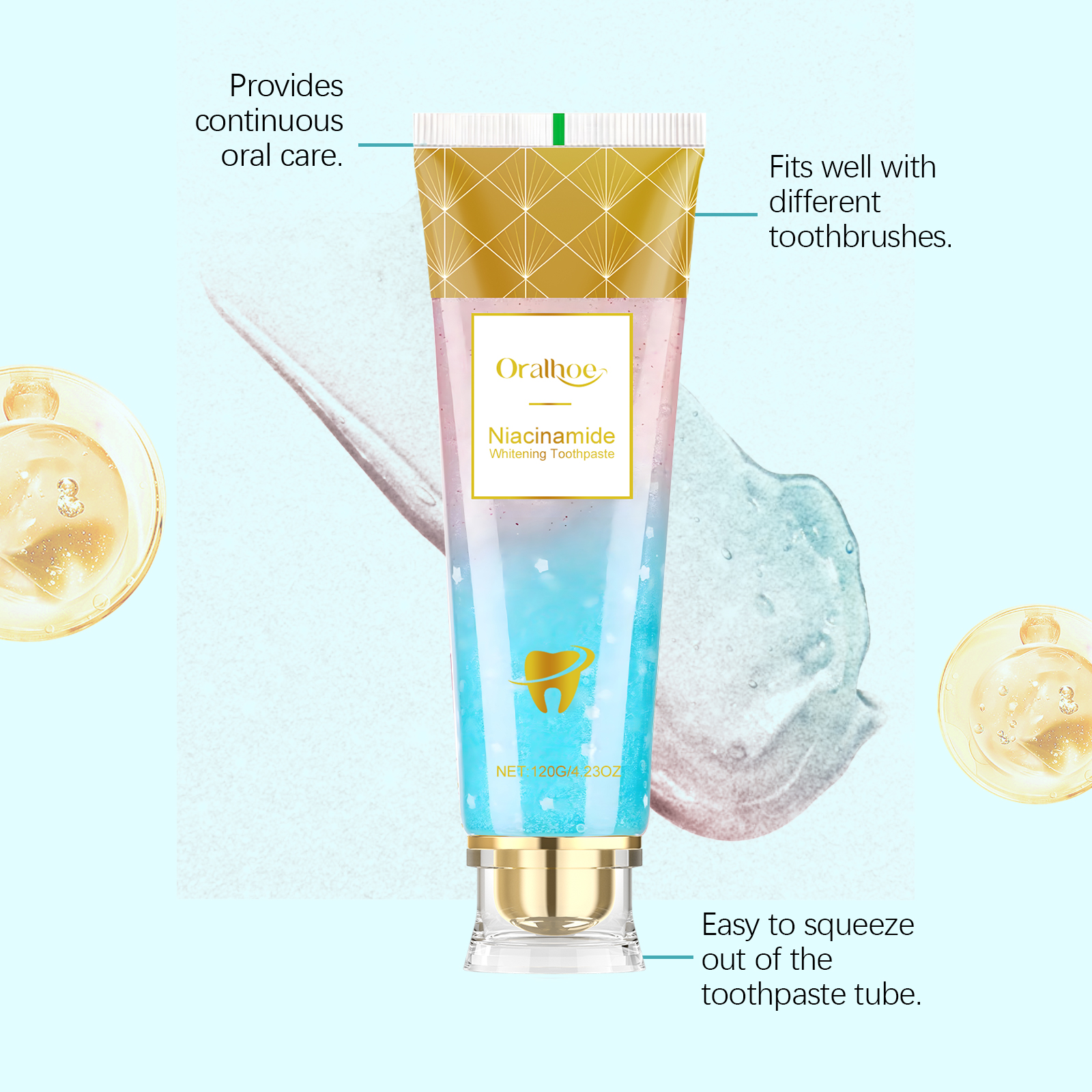 Brightening Toothpaste Daily Gentle Care Remove Stains Brighten Fresh Reduce Odor Protect Oral Cavity
