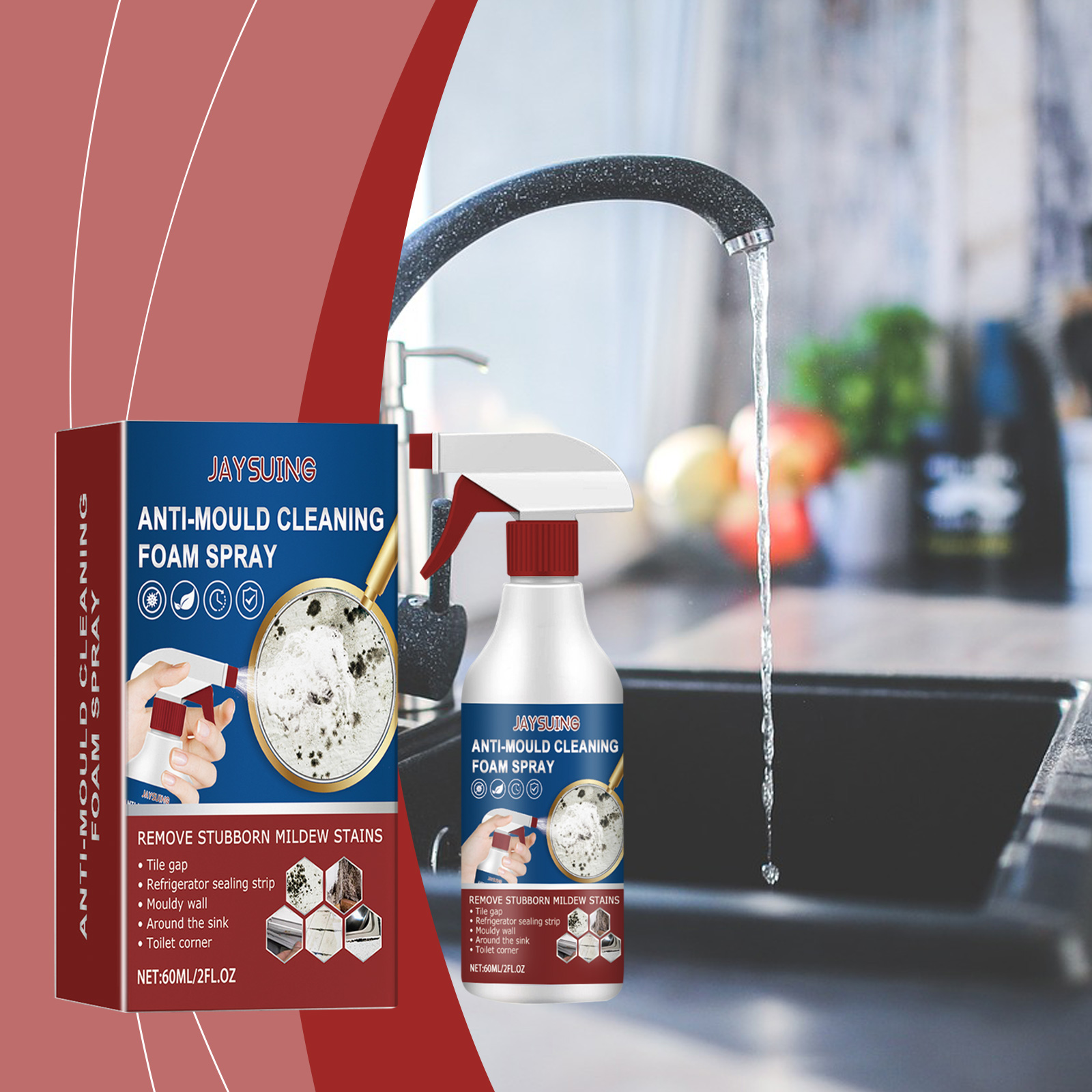 Stain Removing Cleaning Spray For Household Wall Tile Gap Wall Kitchen Bathroom Mildew Stain Cleaner