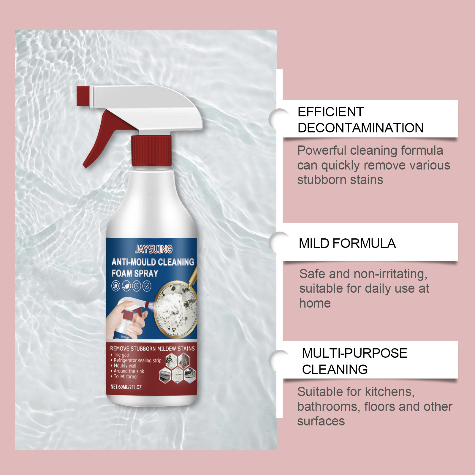 Stain Removing Cleaning Spray For Household Wall Tile Gap Wall Kitchen Bathroom Mildew Stain Cleaner