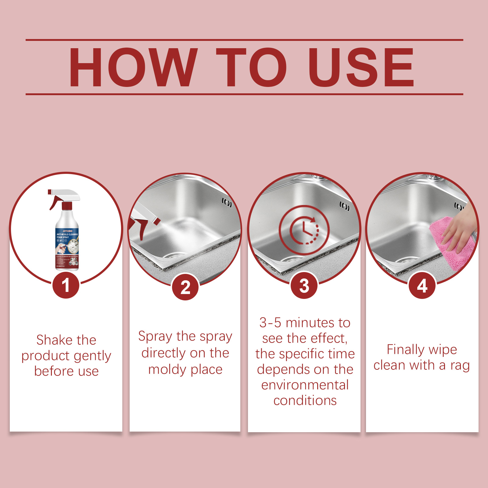 Stain Removing Cleaning Spray For Household Wall Tile Gap Wall Kitchen Bathroom Mildew Stain Cleaner