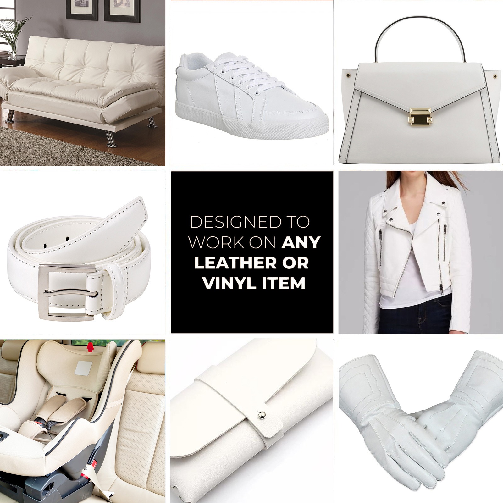 (white) Leather Color Restorer Cream White For Scratches Cracks Car Seat Sofa Jacket Repair And Renovation Balm