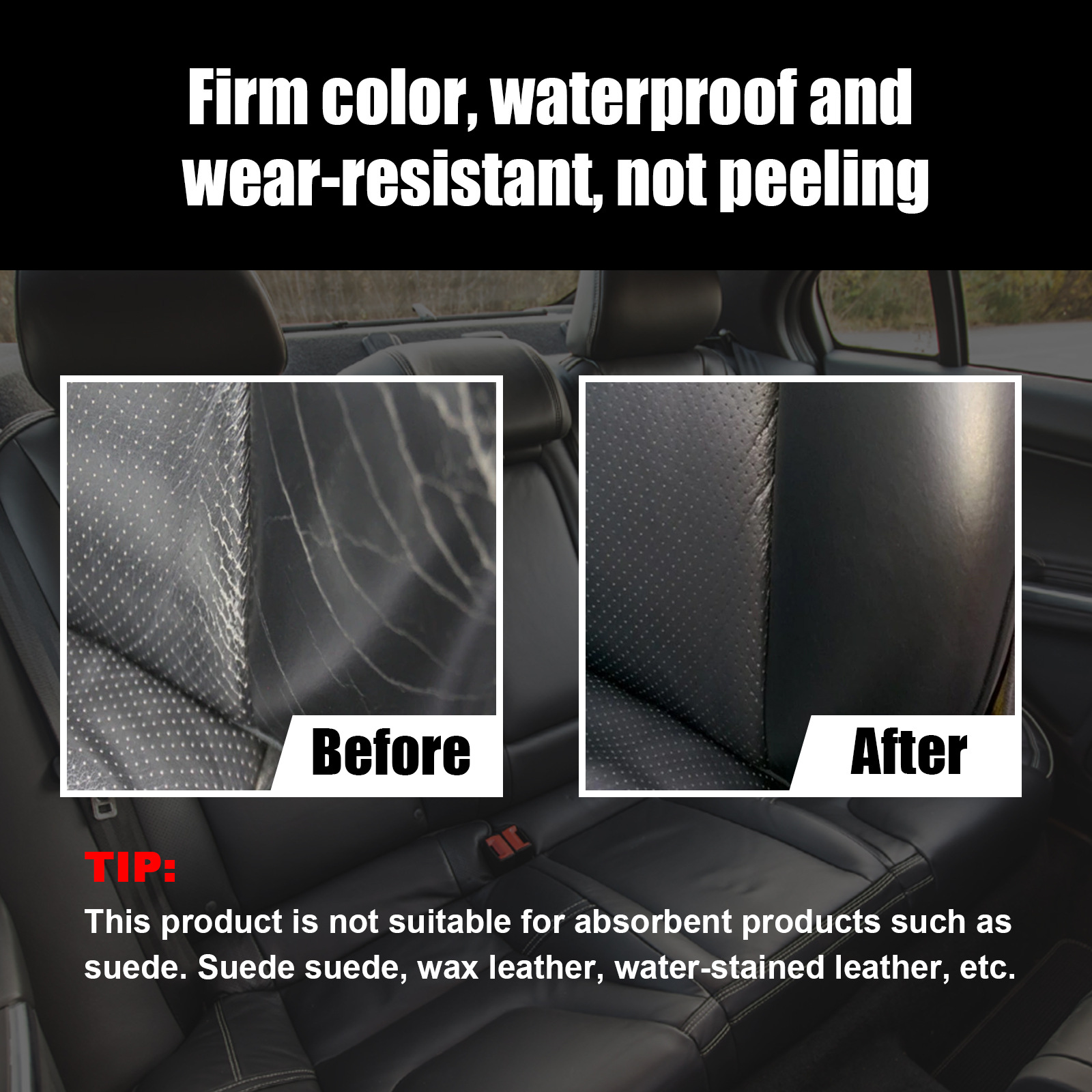 (white) Leather Color Restorer Cream White For Scratches Cracks Car Seat Sofa Jacket Repair And Renovation Balm