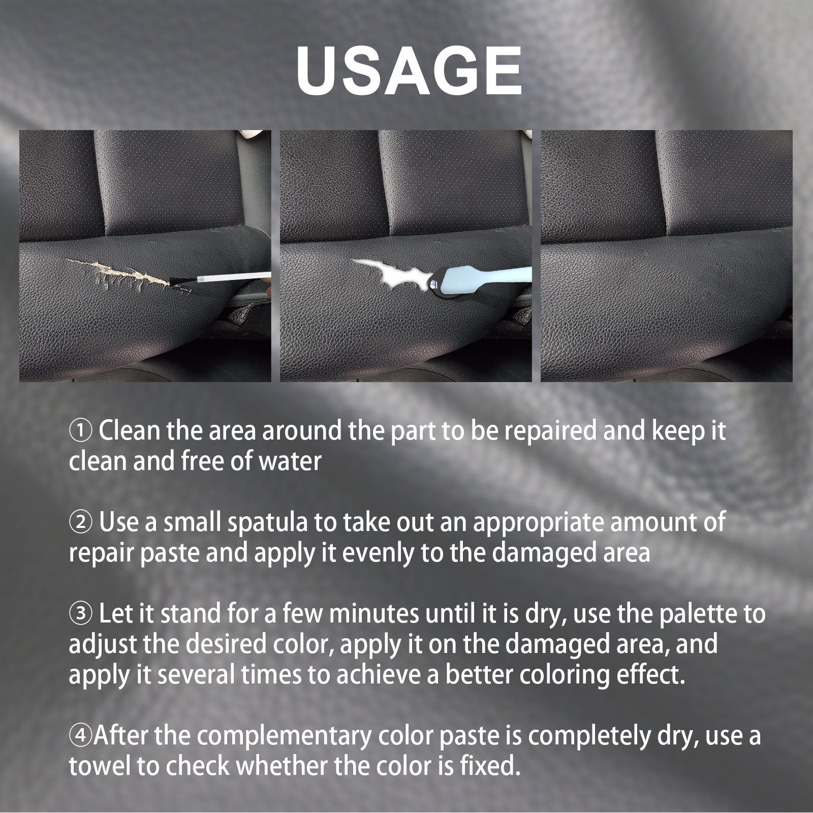 (white) Leather Color Restorer Cream White For Scratches Cracks Car Seat Sofa Jacket Repair And Renovation Balm