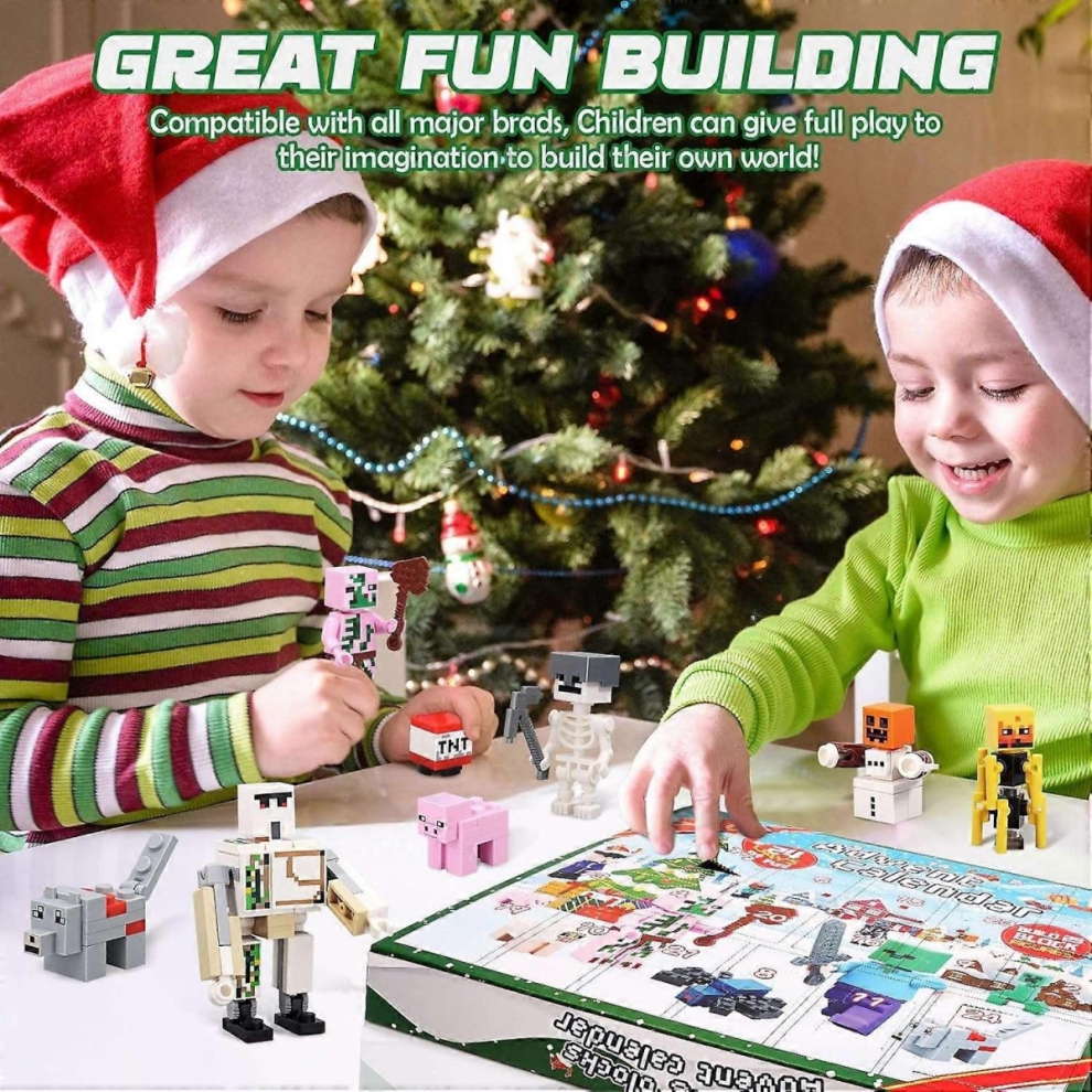 Minecraft Advent Calendar 24 Days Building Blocks Toy Figures Countdown Christmas Gift.